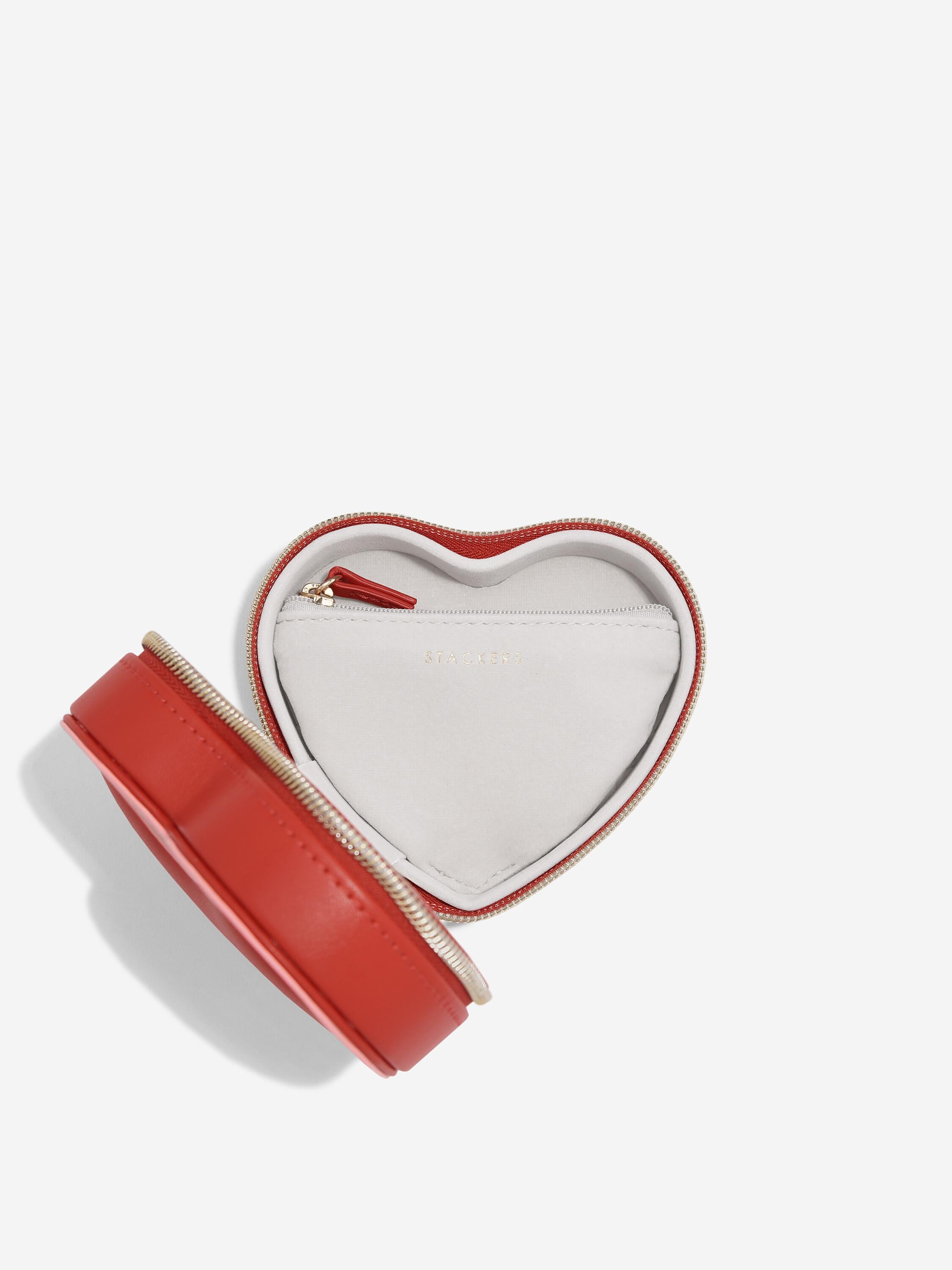 Stackers Heart Travel Jewellery Box Rood