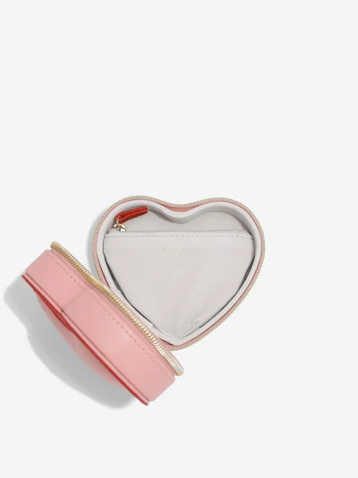 Stackers Heart Travel Jewellery Box Roze