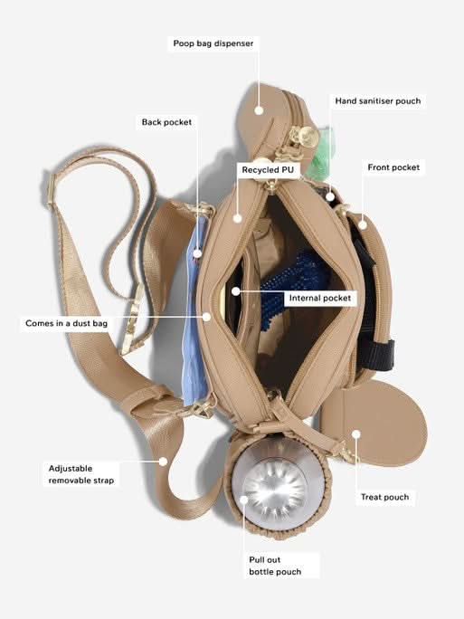 Stackers Hondenwandeltasje Camel - Mystackers