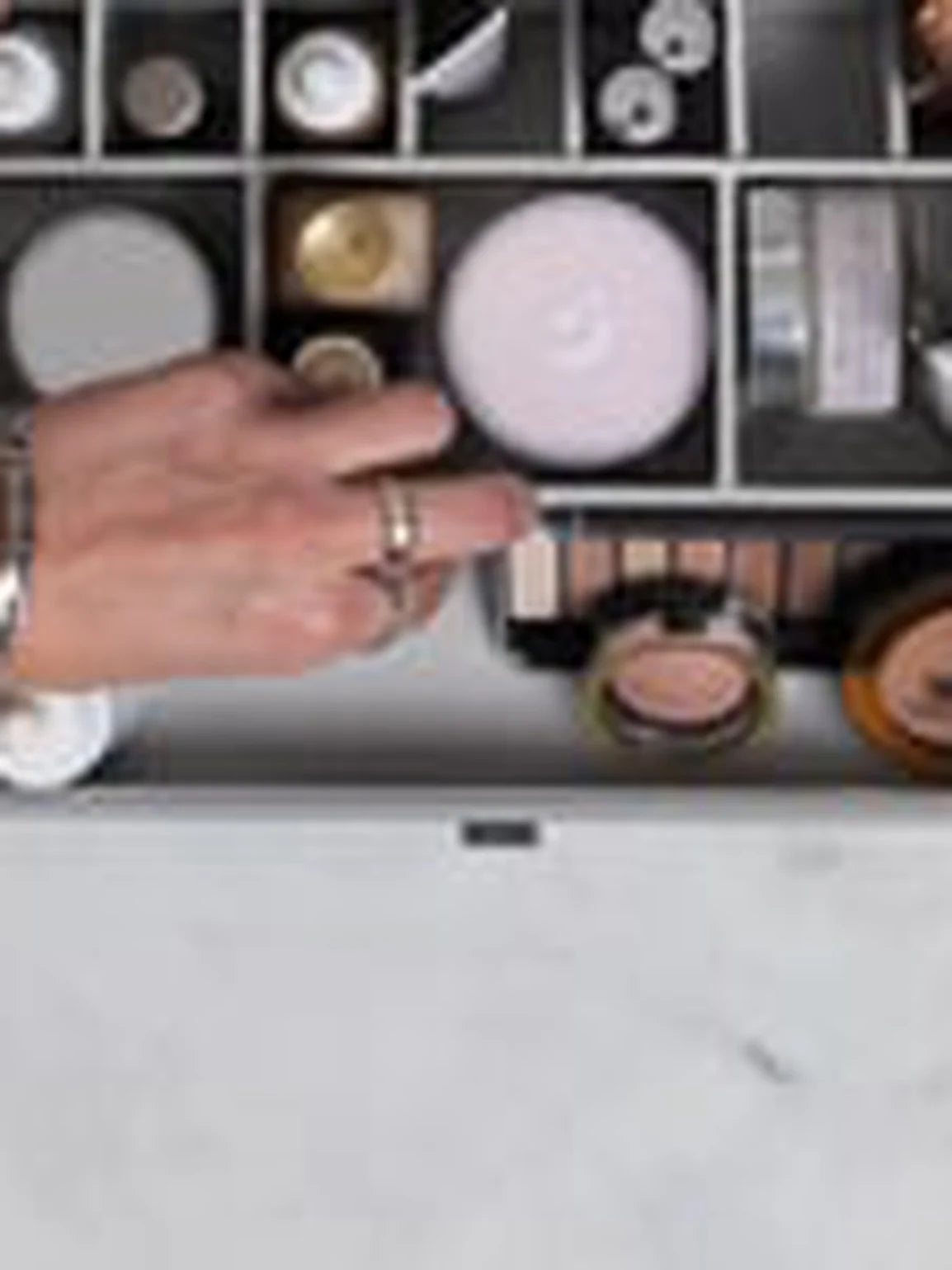 Stackers Supergrote Makeup Organizer Grijs