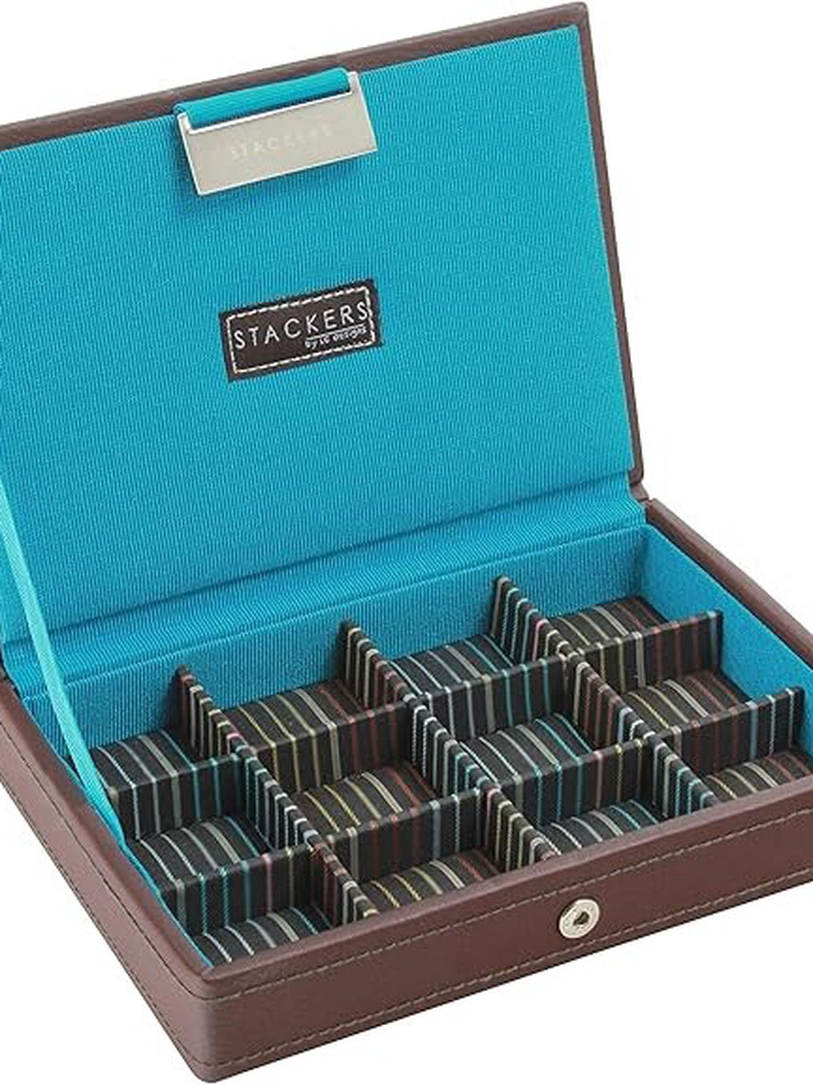 Stackers Deksel voor Mini Juwelendoos Chocolade Bruin