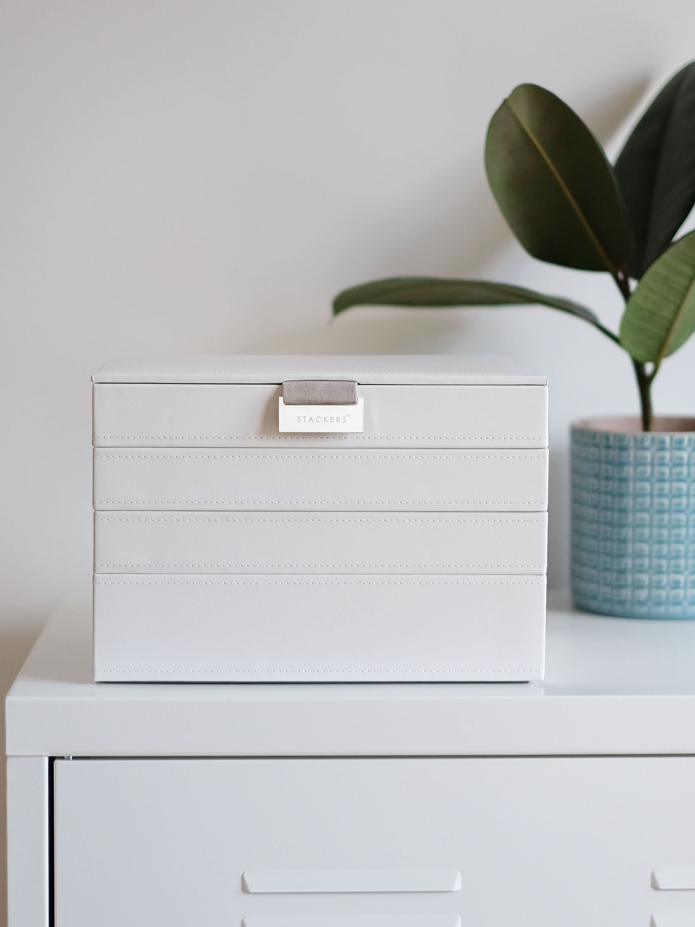 Stackers Klassieke Juwelendoos Set van 4 Wit - Mystackers