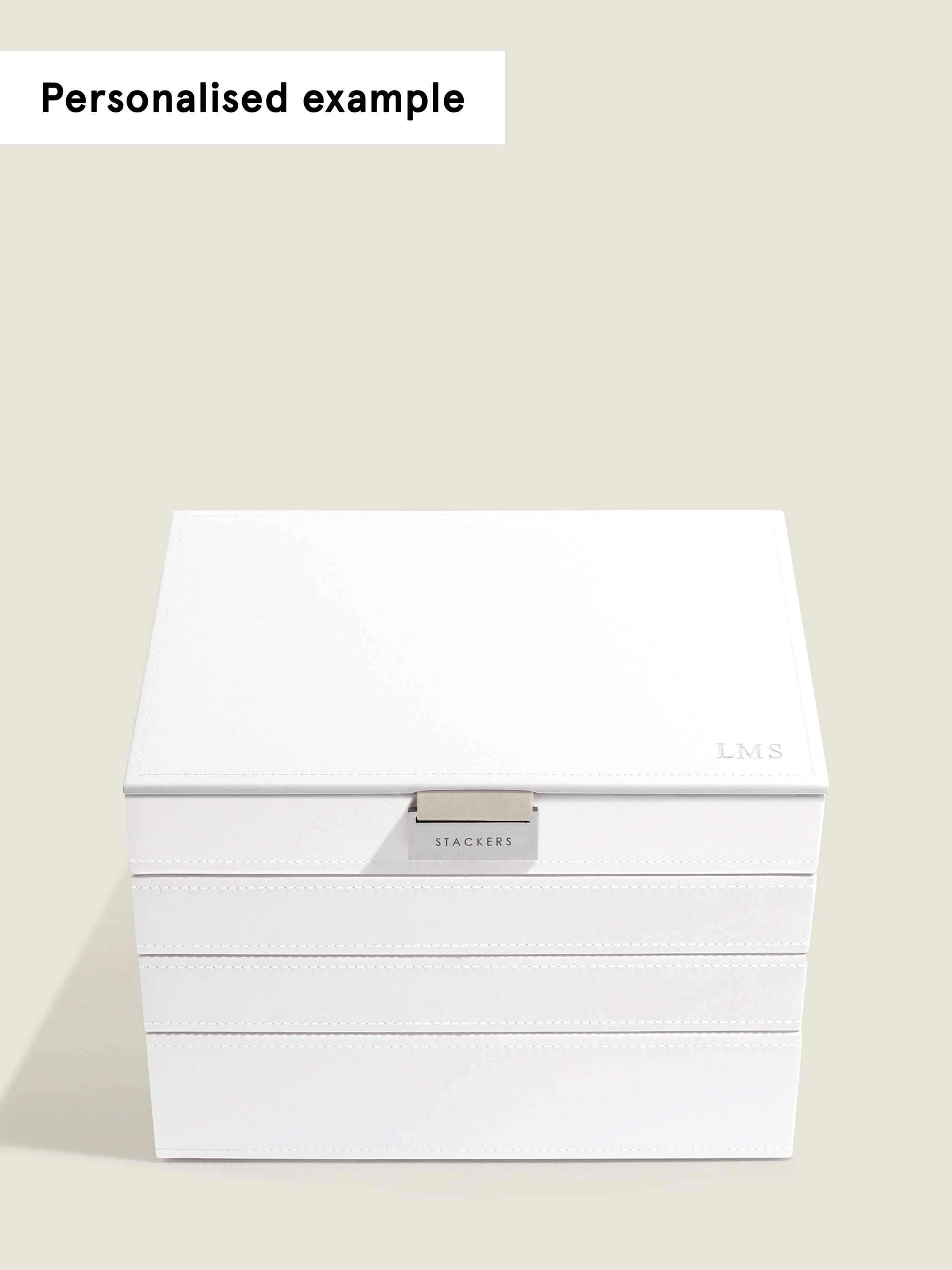 Stackers Klassieke Juwelendoos Set van 4 Wit - Mystackers