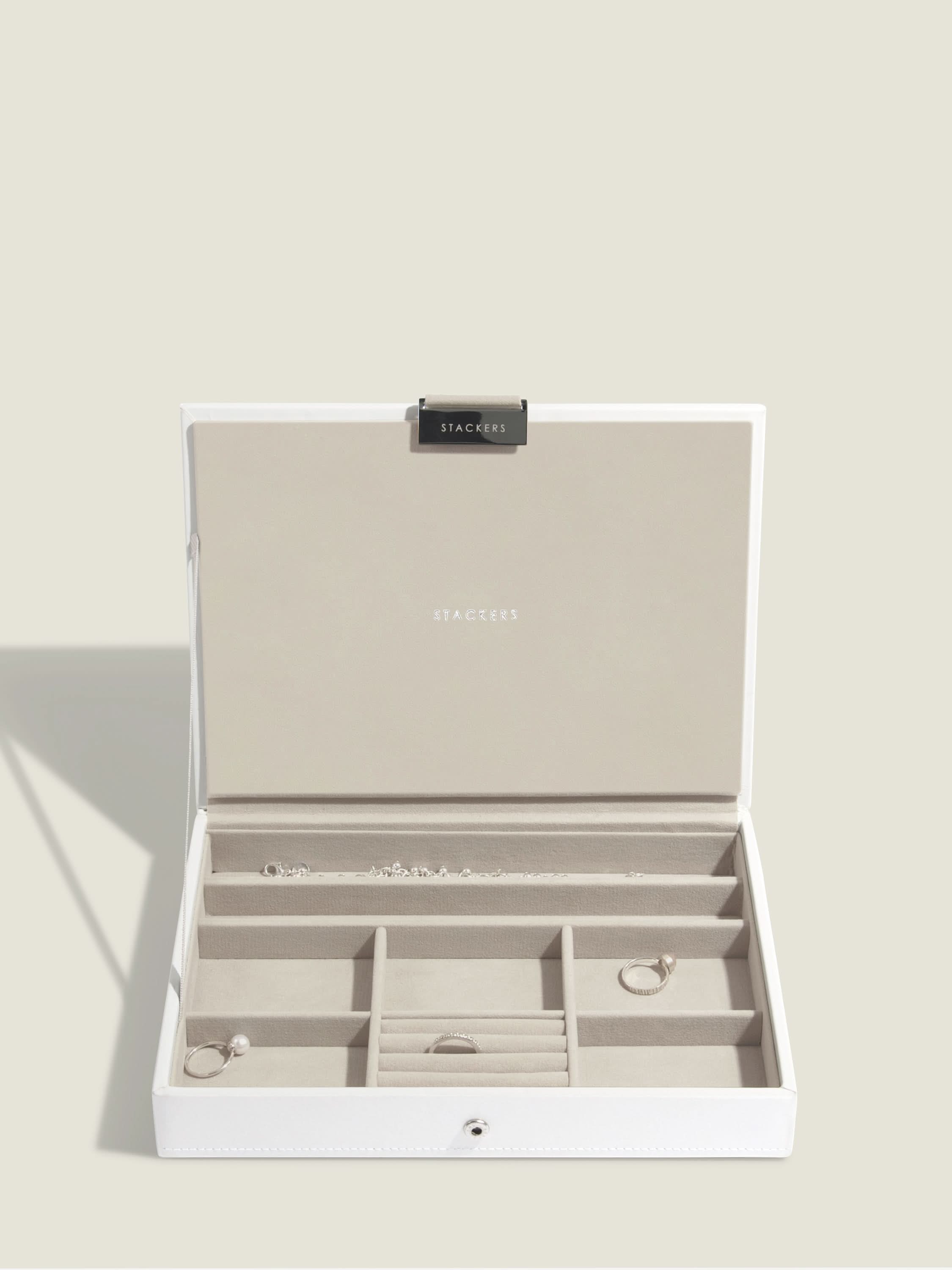 Stackers Klassieke Juwelendoos Set van 4 Wit - Mystackers