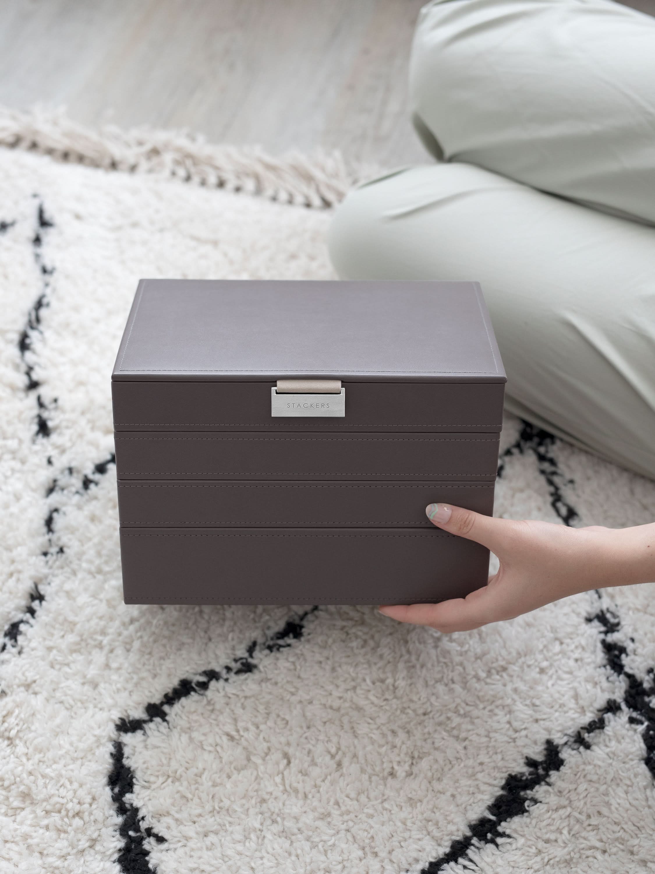 Stackers Klassieke Juwelendoos Set van 4 Zachtbruin - Mystackers