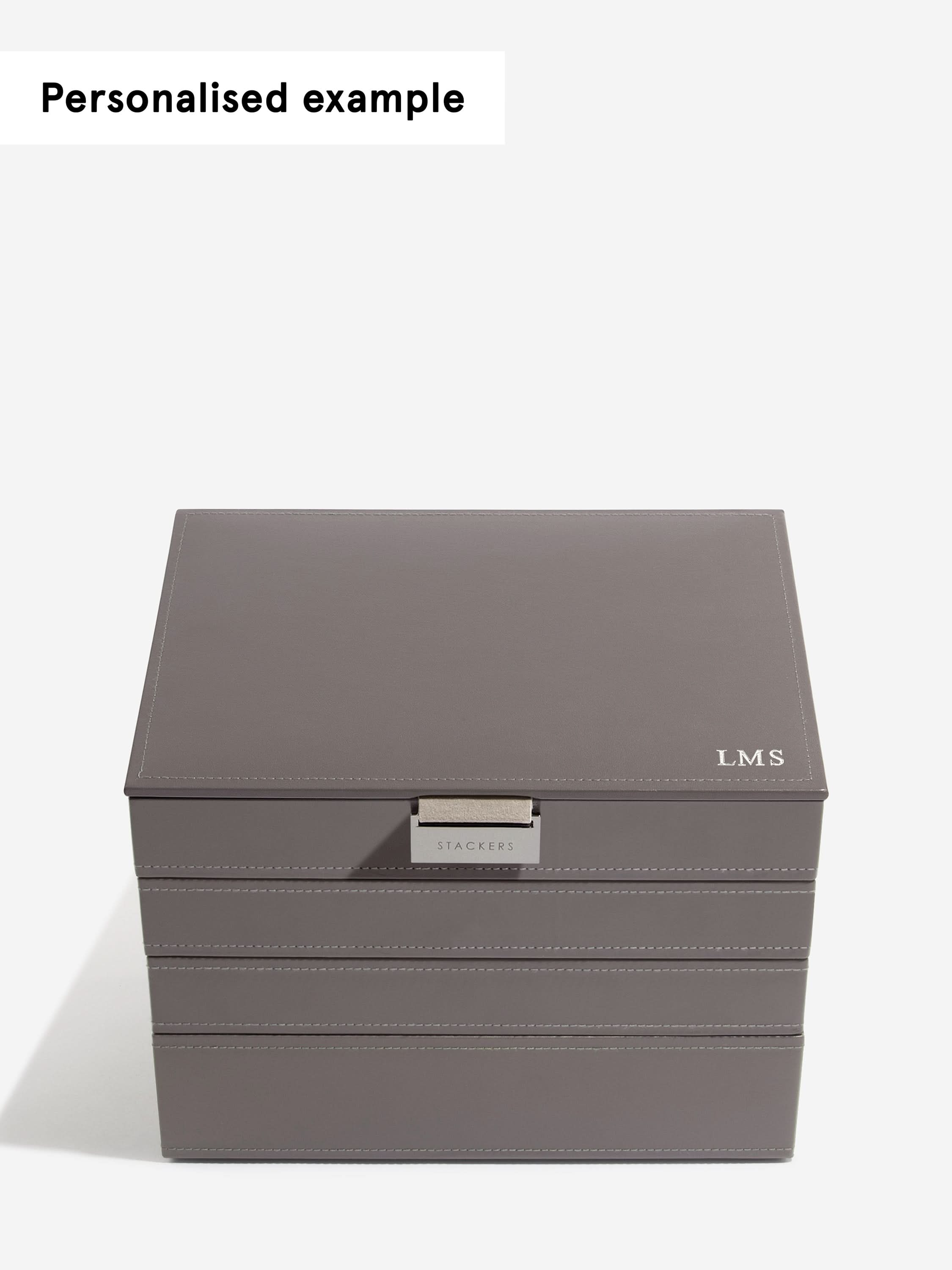 Stackers Klassieke Juwelendoos Set van 4 Zachtbruin - Mystackers