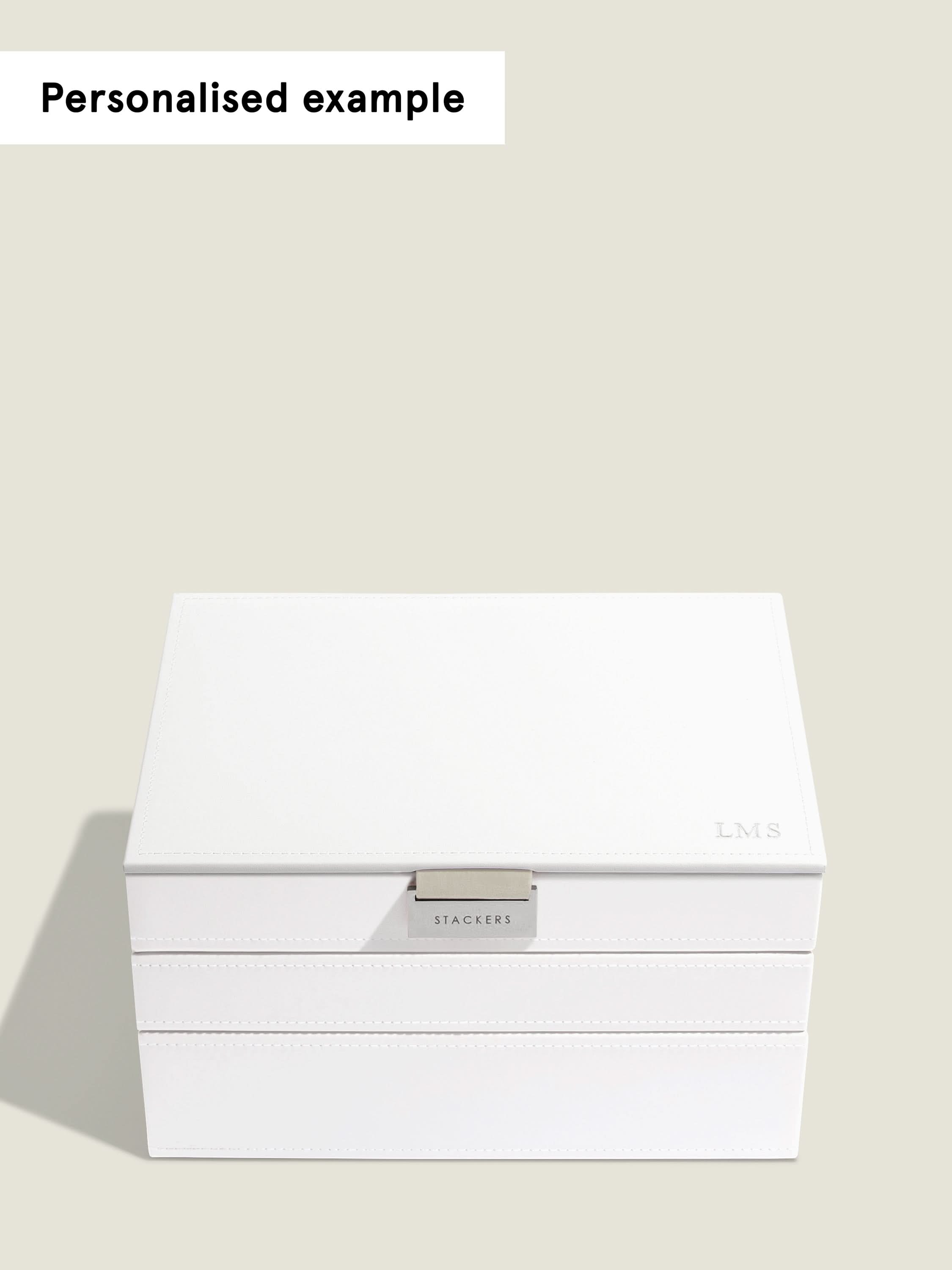 Stackers Klassieke Juwelendoos Set van 3 Wit - Mystackers