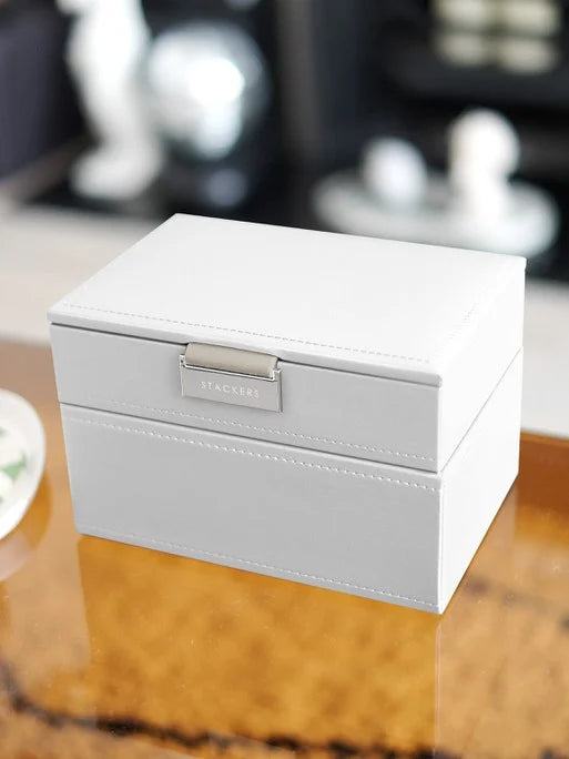 Stackers Mini Jewelry Box Set of 2 White