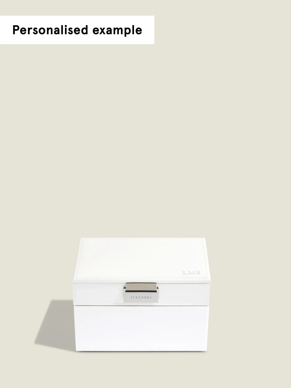 Stackers Mini Jewelry Box Set of 2 White