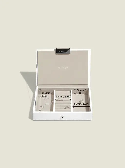 Stackers Mini Jewelry Box Set of 2 White