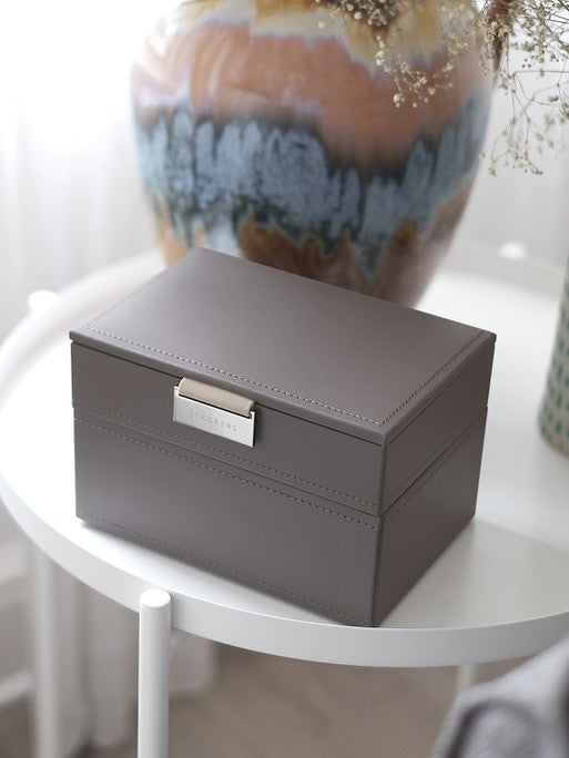Stackers Mini Jewelry Box Set of 2 Soft Brown