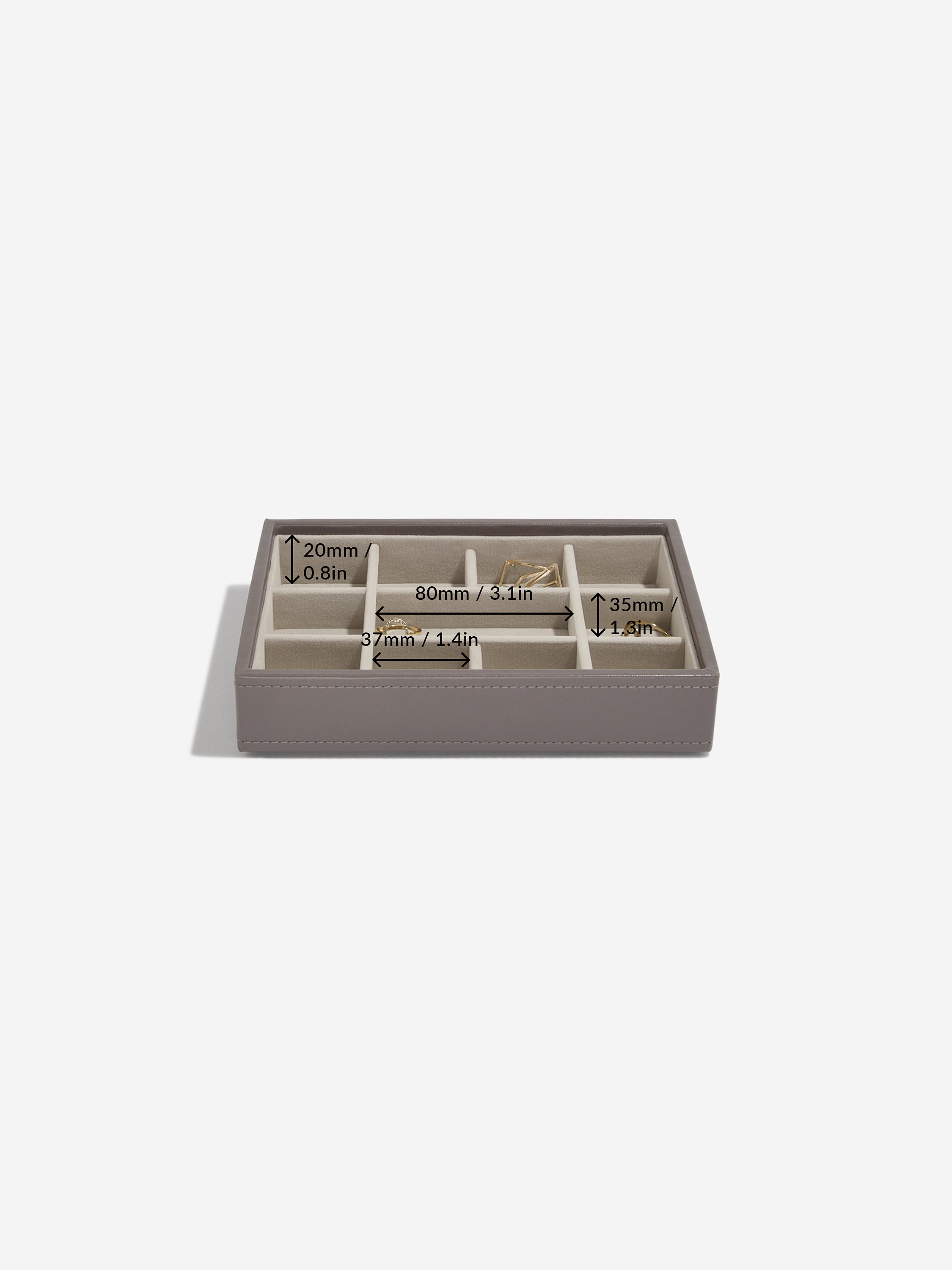 Stackers Mini Sieradenlaag Zachtbruin