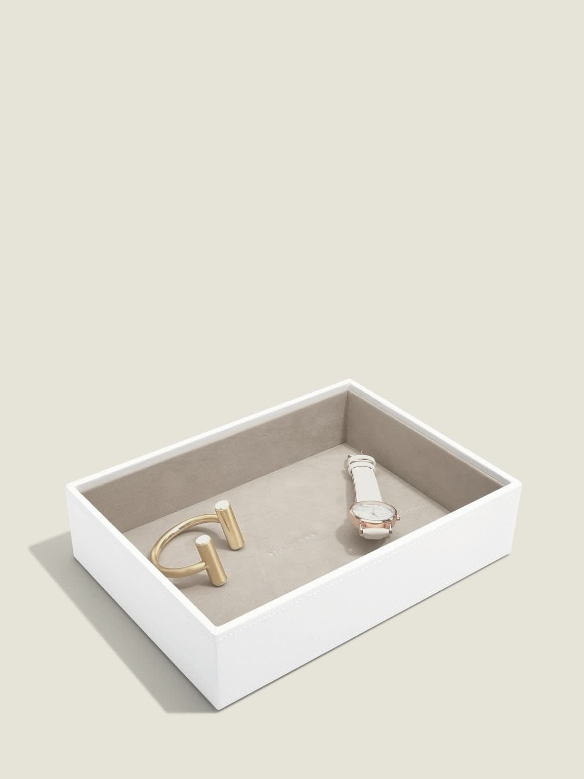 Stackers diepe Sieradenlaag voor Klassieke Juwelendoos Wit - Mystackers