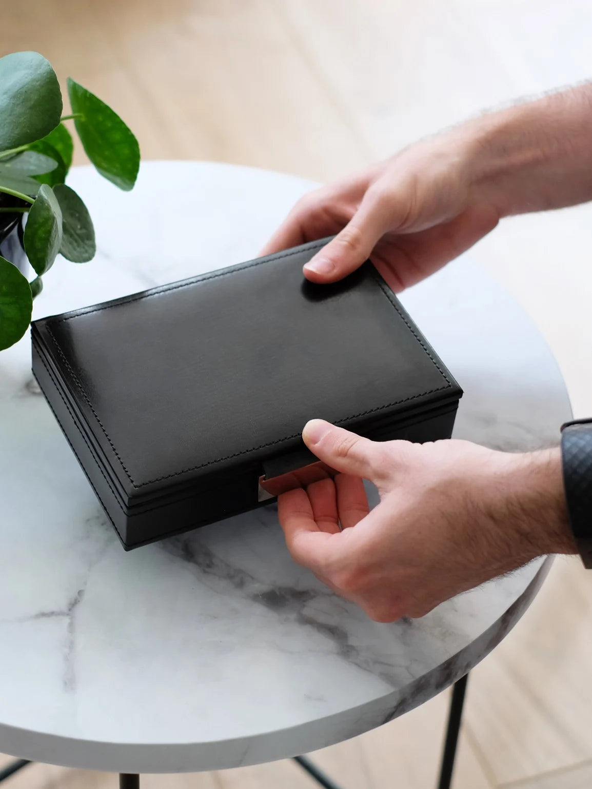 Stackers Manchetknopendoosje Zwart & Grijs