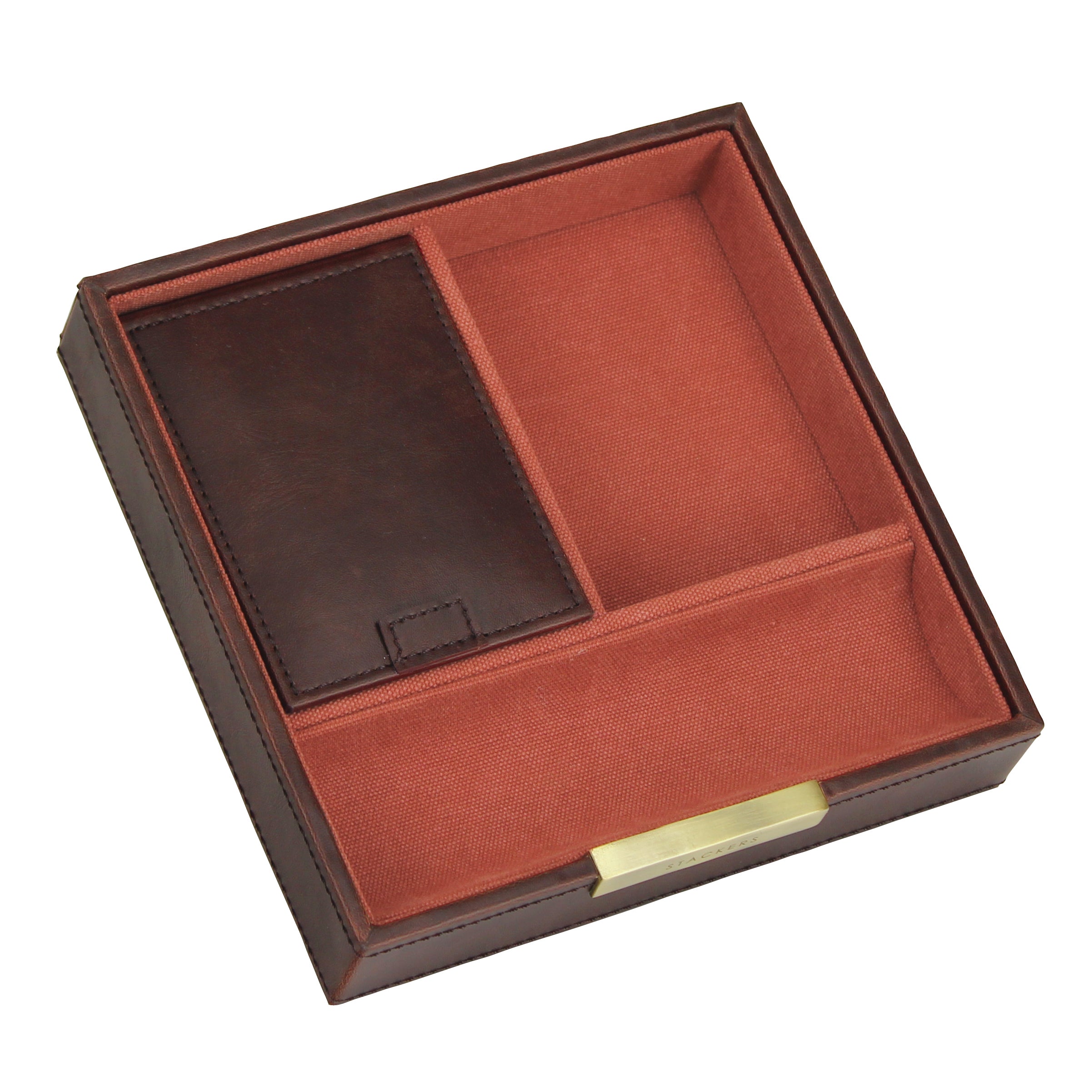 Stackers Horloge, Manchetknopen & Accessoiresbox Bruin & Oranje