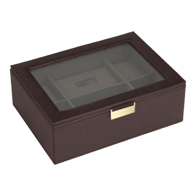 Stackers Achtdelige Horlogedoosdeksel Bruin & Kaki - Mystackers