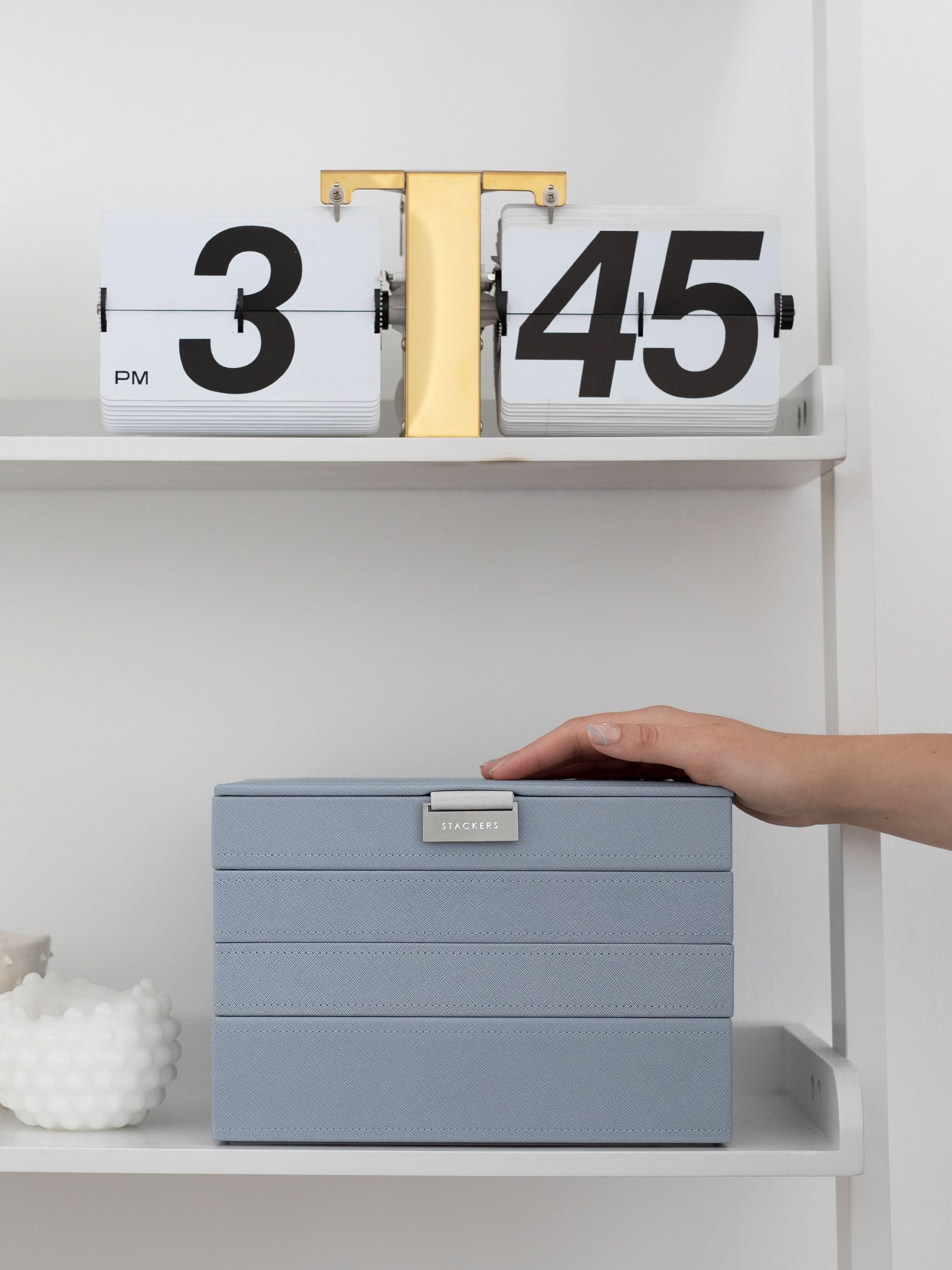 Stackers Klassieke Juwelendoos Set van 4 Blauw - Mystackers