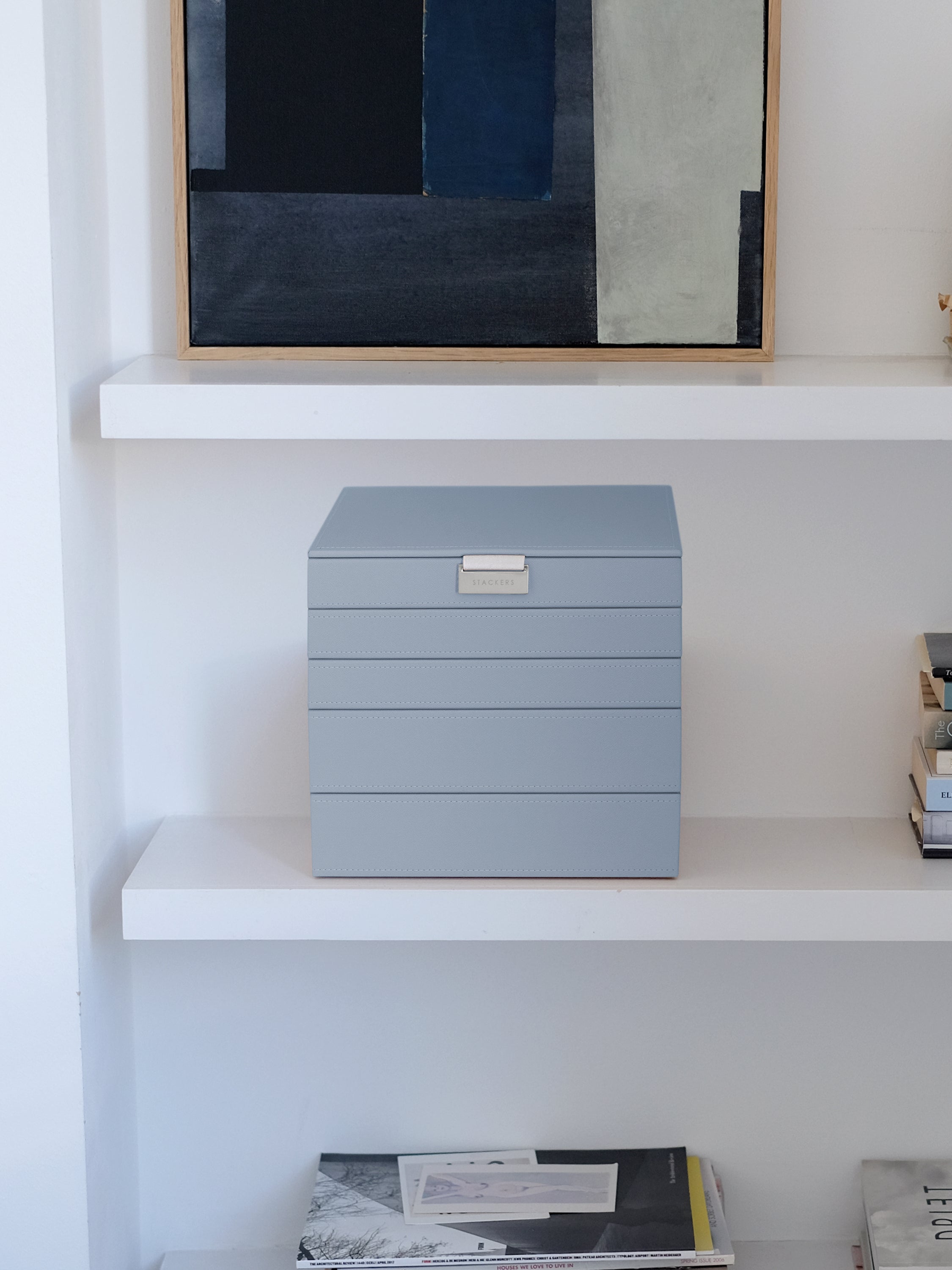 Stackers Klassieke Juwelendoos Set van 5 Blauw