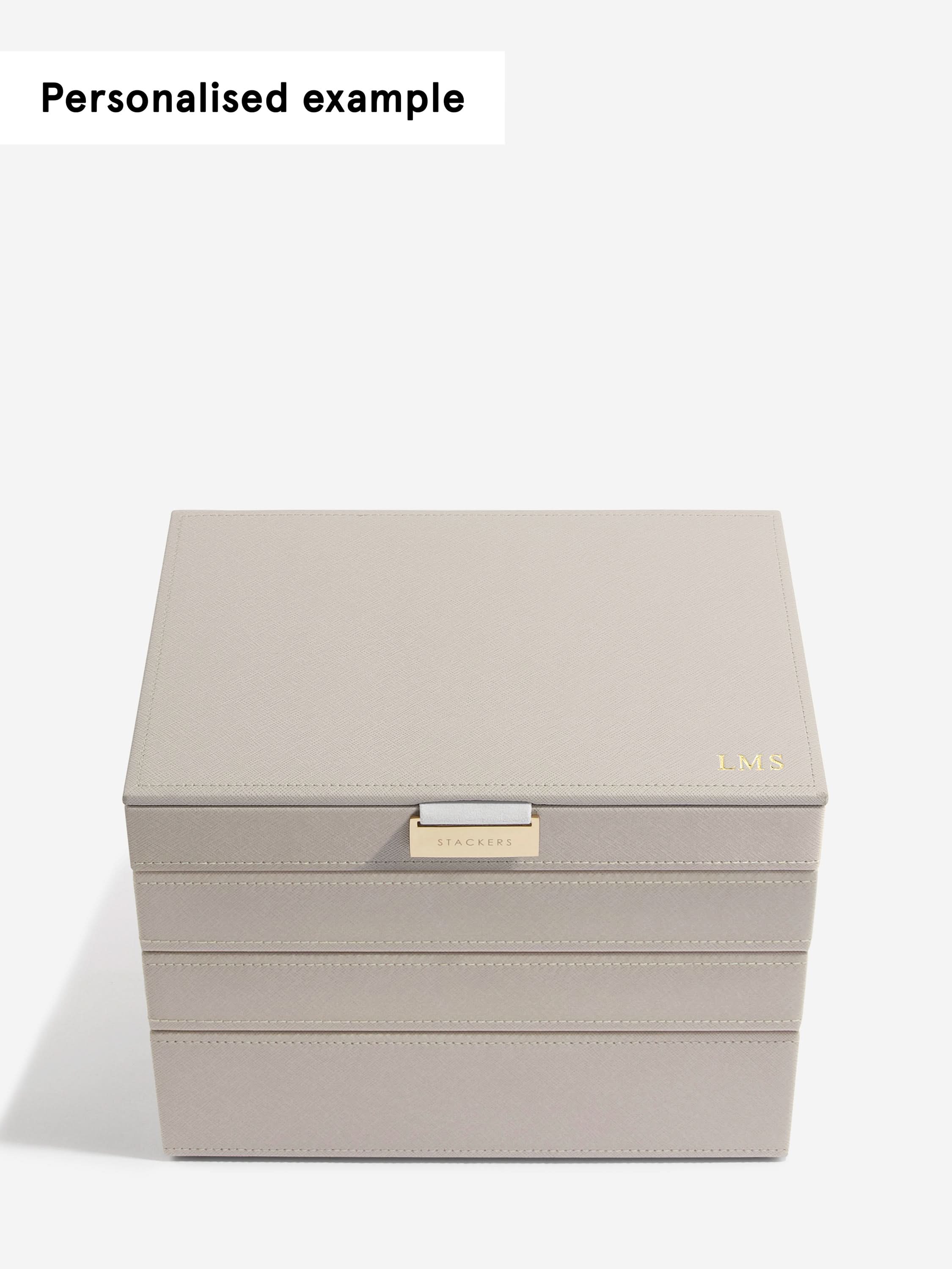 Stackers Klassieke Juwelendoos Set van 4 Taupe - Mystackers