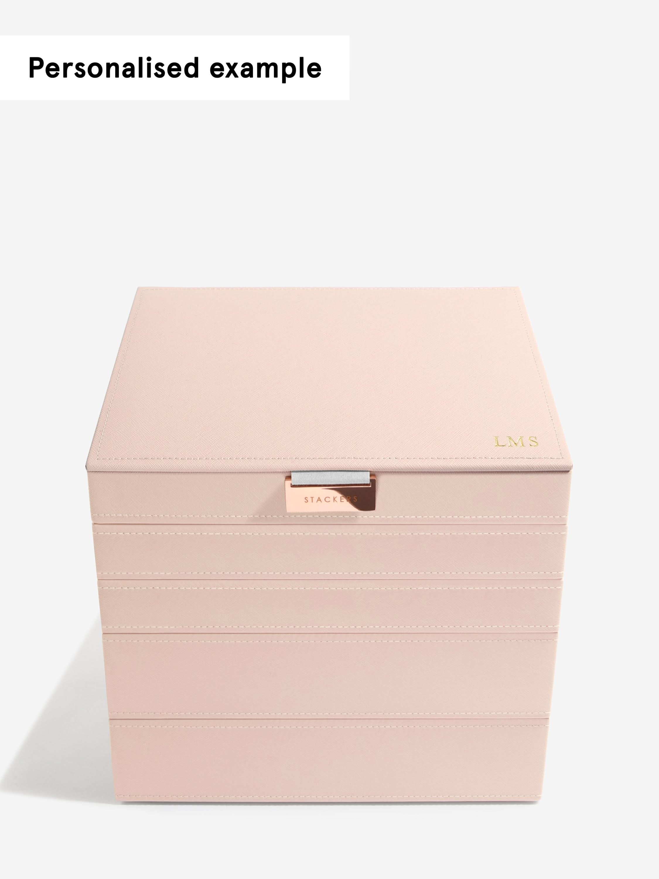 Stackers Klassieke Juwelendoos Set van 5 Roze - Mystackers