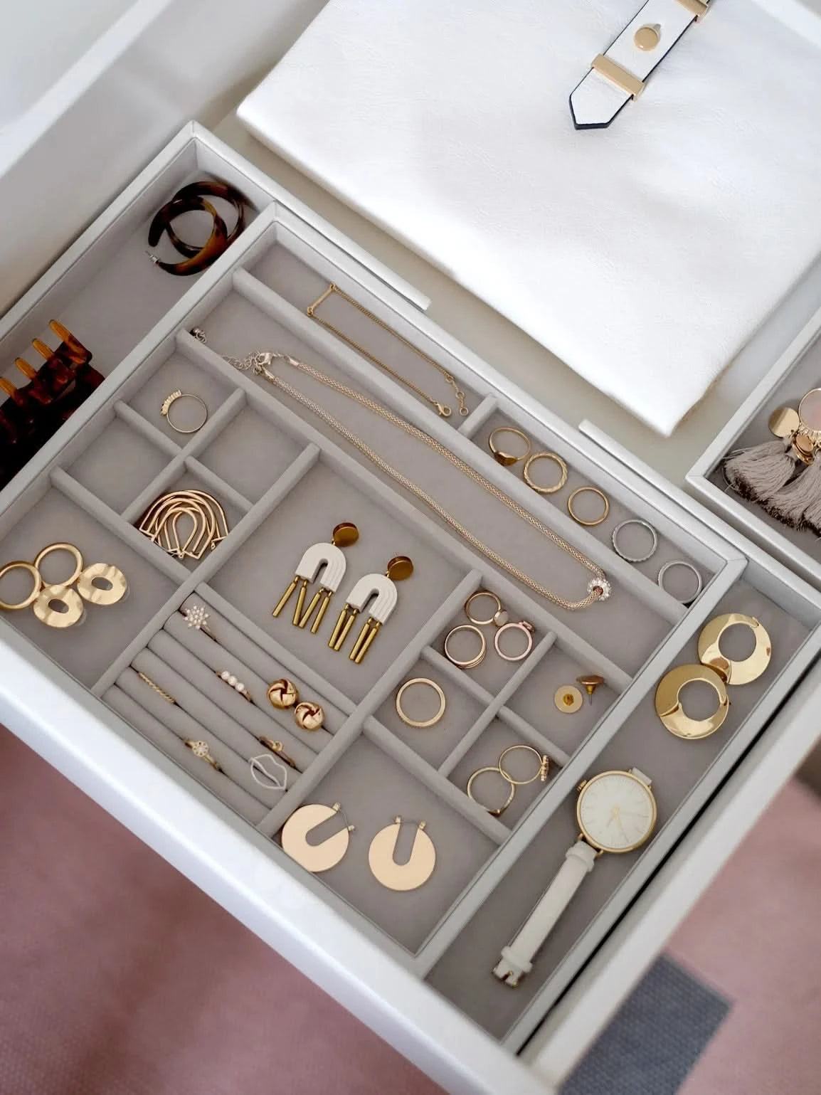 Stackers Medium Sieradenslider Wit - Mystackers