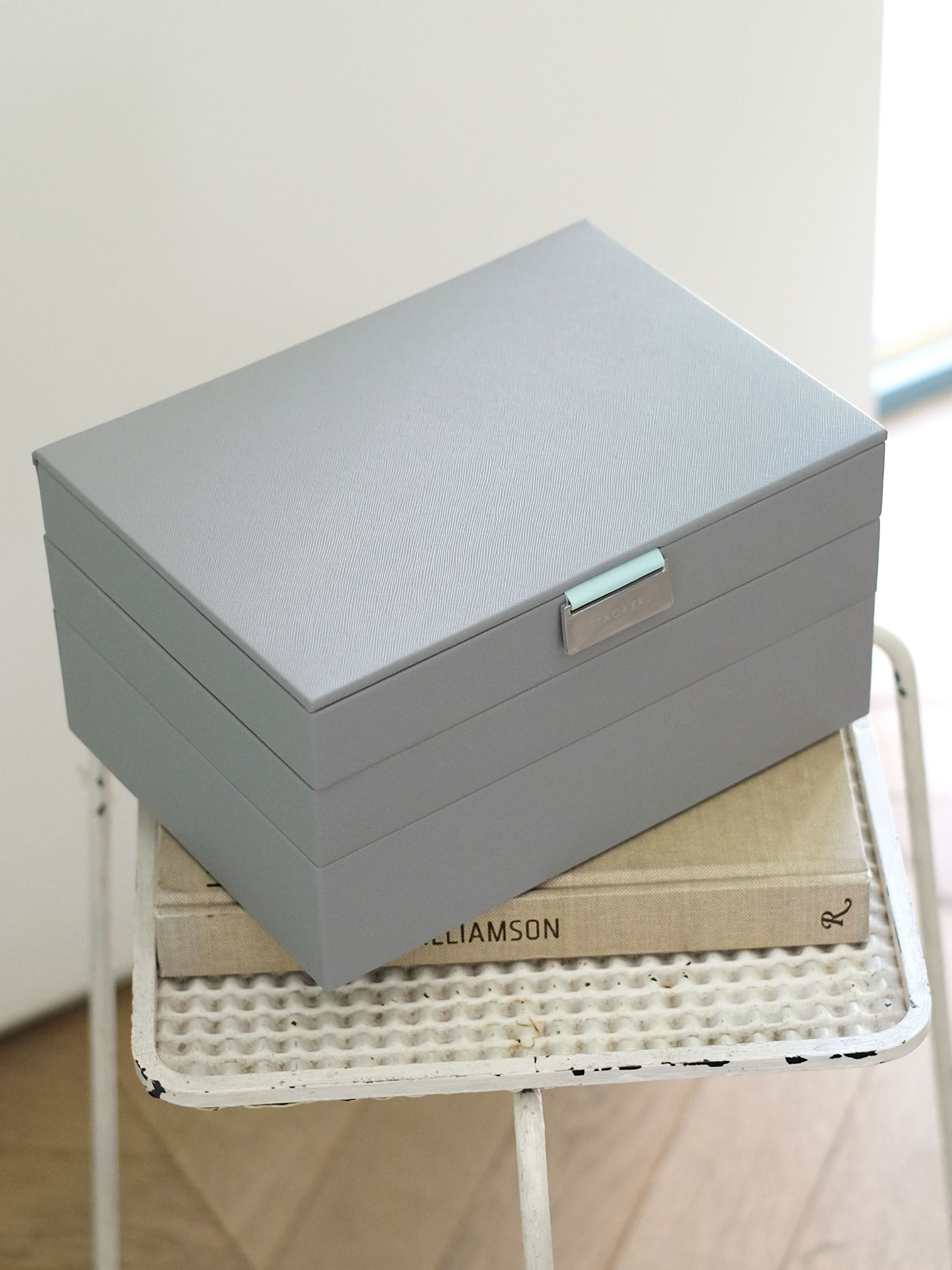 Stackers Klassieke Juwelendoos Set van 3 Grijs & Munt - Mystackers