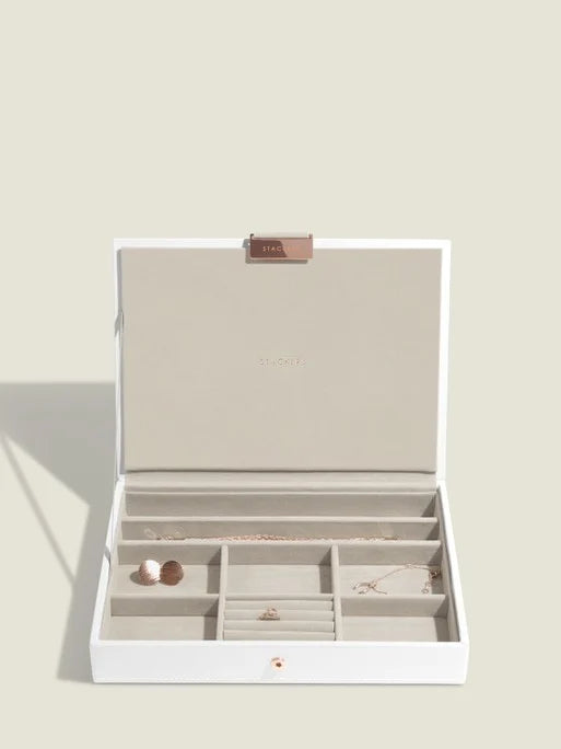 Stackers Klassieke Juwelendoos Set van 3 Wit & Roségoud
