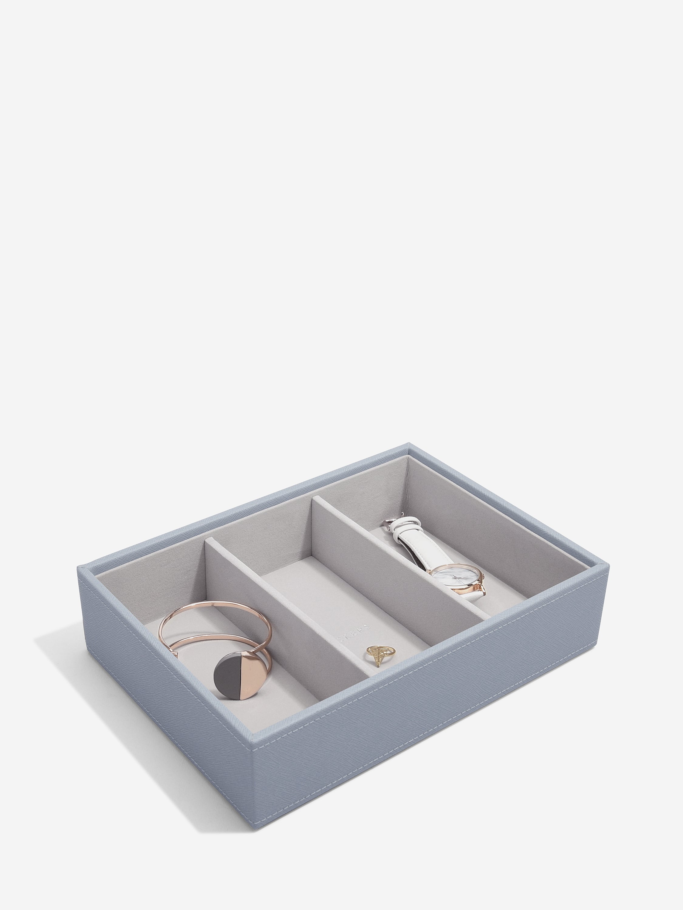 Stackers Compartiment pour montre et accessoires pour boîte à bijoux classique Bleu