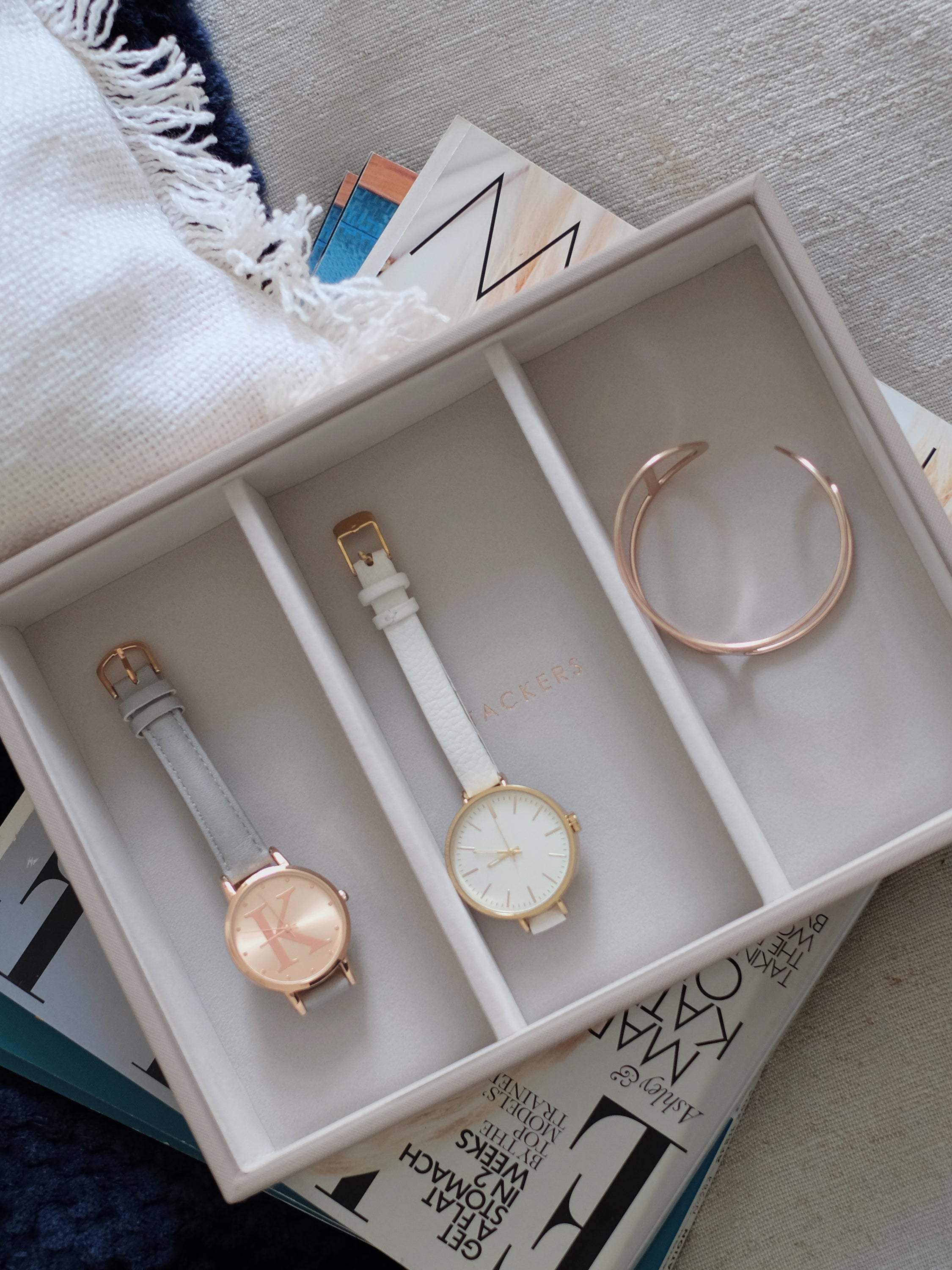 Stackers Compartiment pour montres et accessoires pour boîte à bijoux classique Taupe
