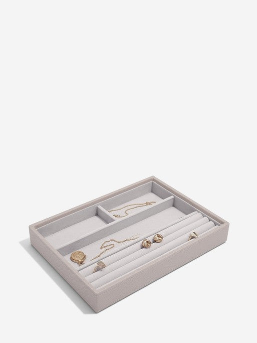 Stackers Ring & Armbandenlaag voor Klassieke Juwelendoos Taupe