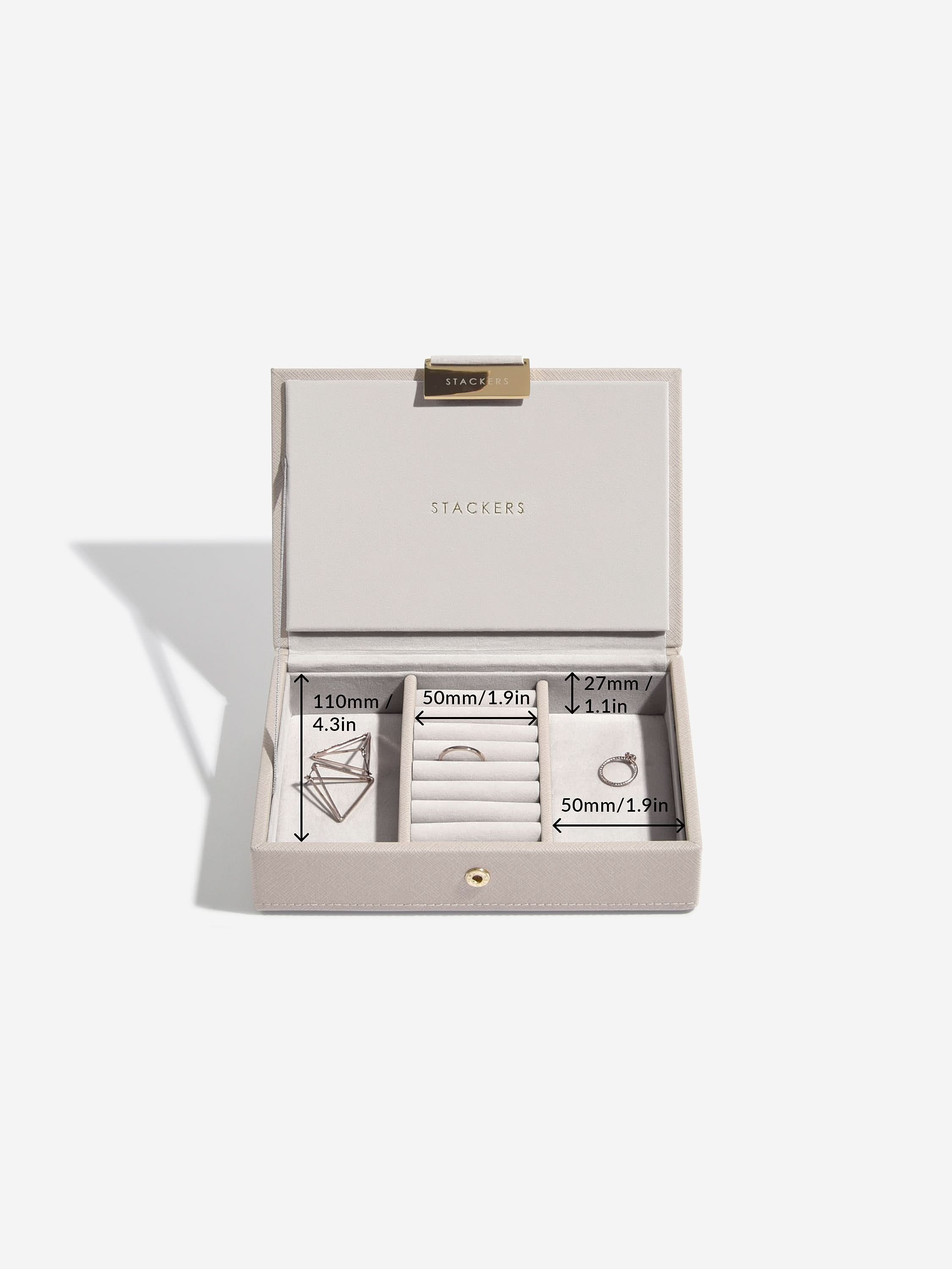 Stackers Deksel voor Mini Juwelendoos Taupe - Mystackers