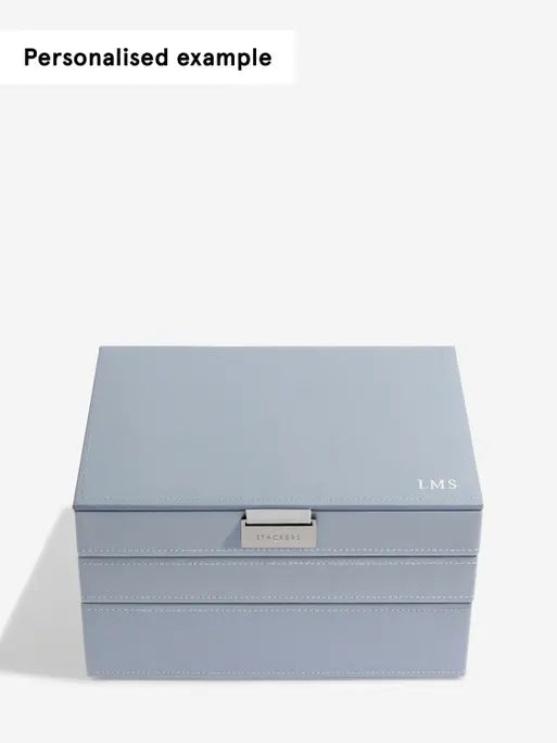 Stackers Klassieke Juwelendoos Set van 3 Blauw