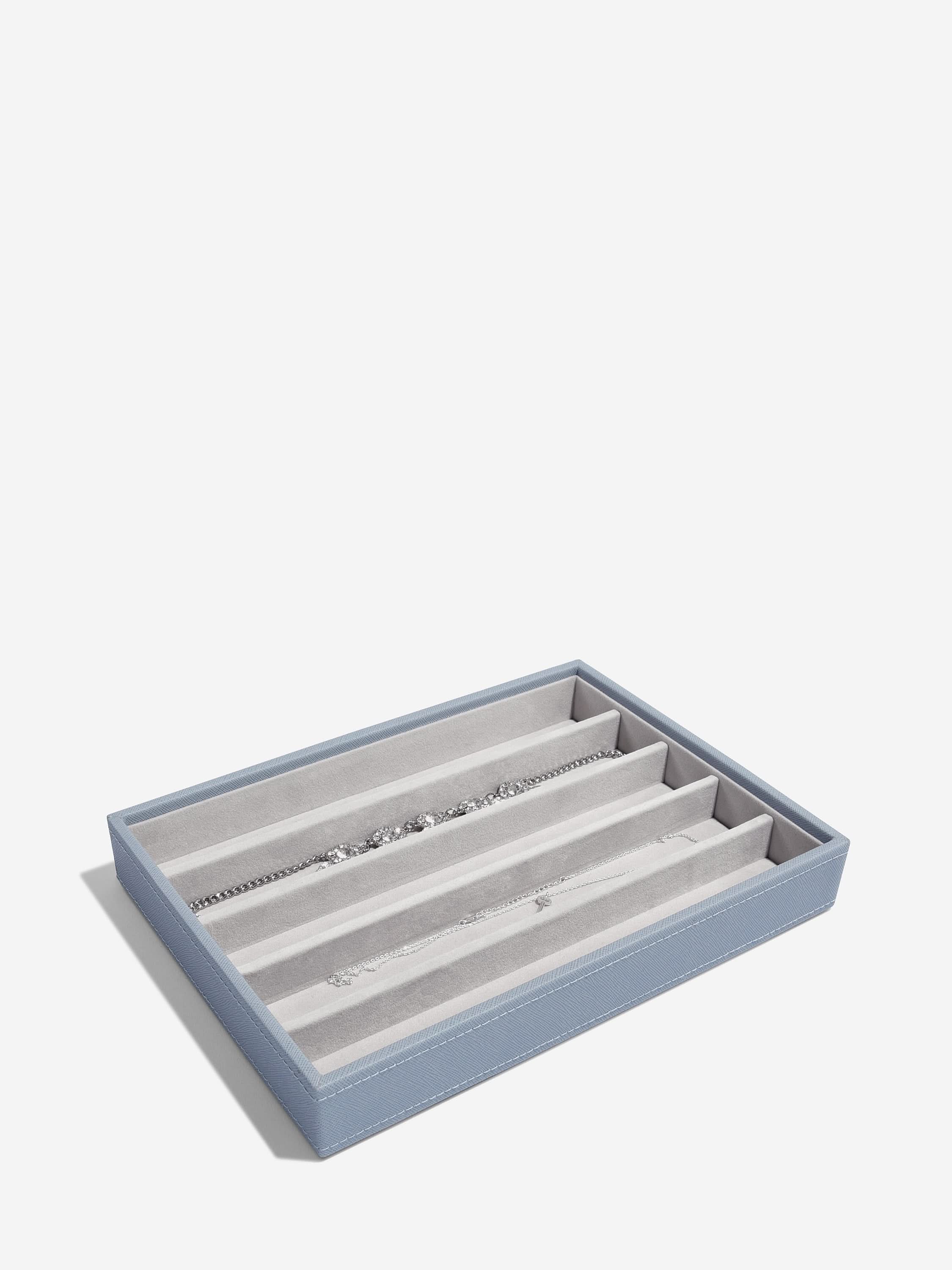 Stackers Halskettingenlaag voor Klassieke Juwelendoos Blauw - Mystackers