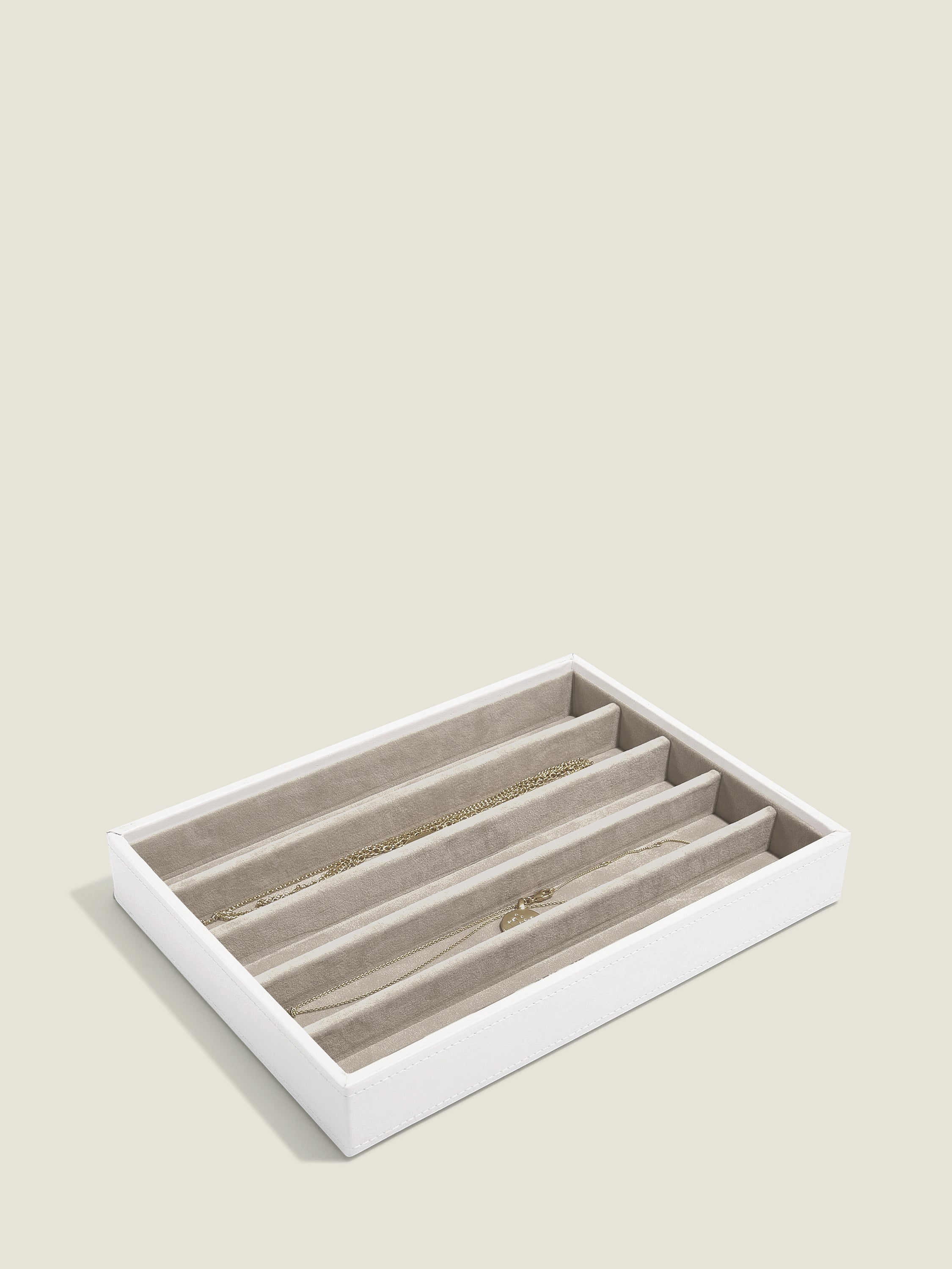 Stackers Compartiment pour Colliers pour Boîte à Bijoux Classique Blanc