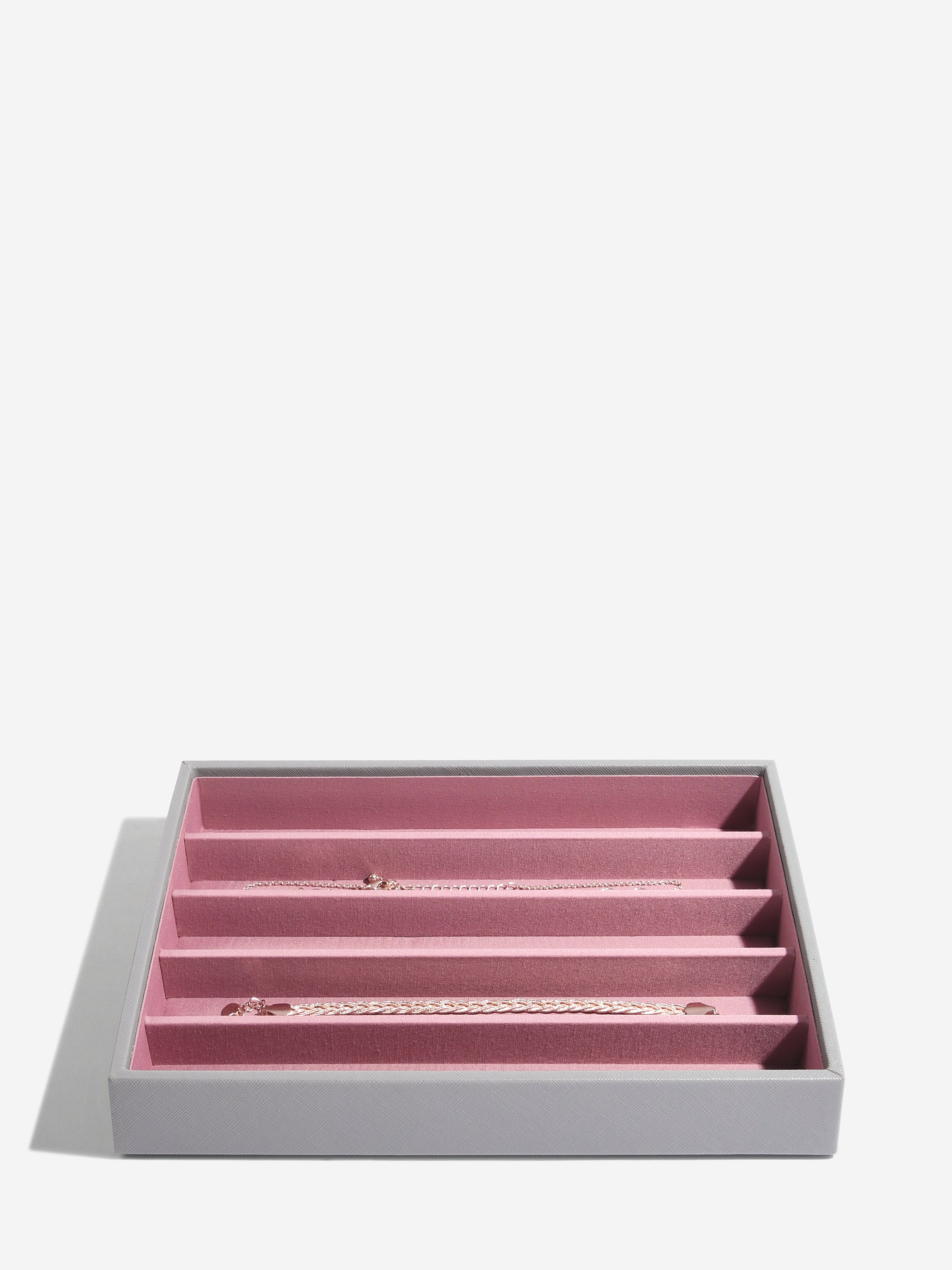 Stackers Compartiment pour Colliers pour Boîte à Bijoux Classique Gris & Rose