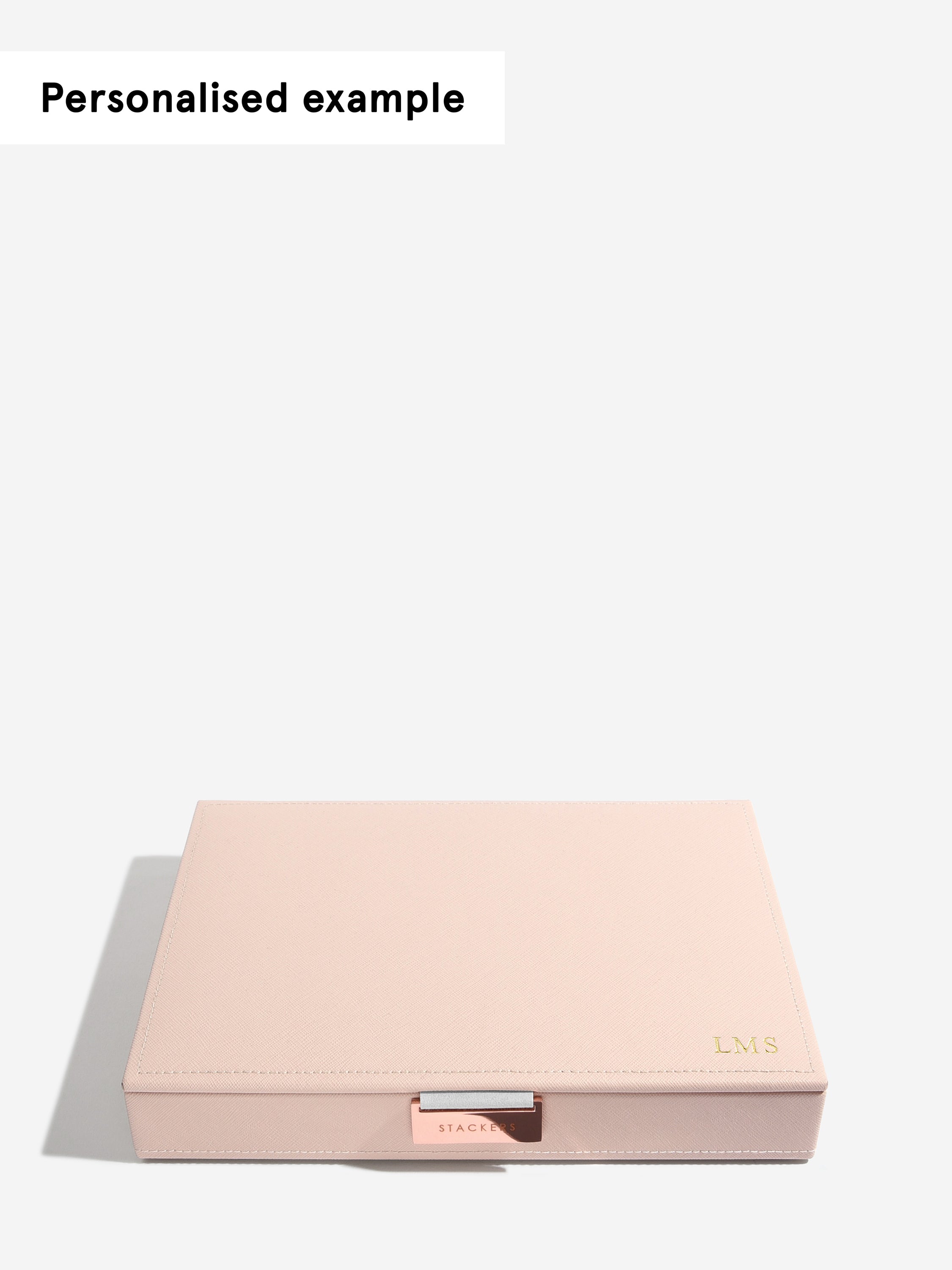 Stackers Couvercle de boîte à bijoux classique pour breloques/charms rose