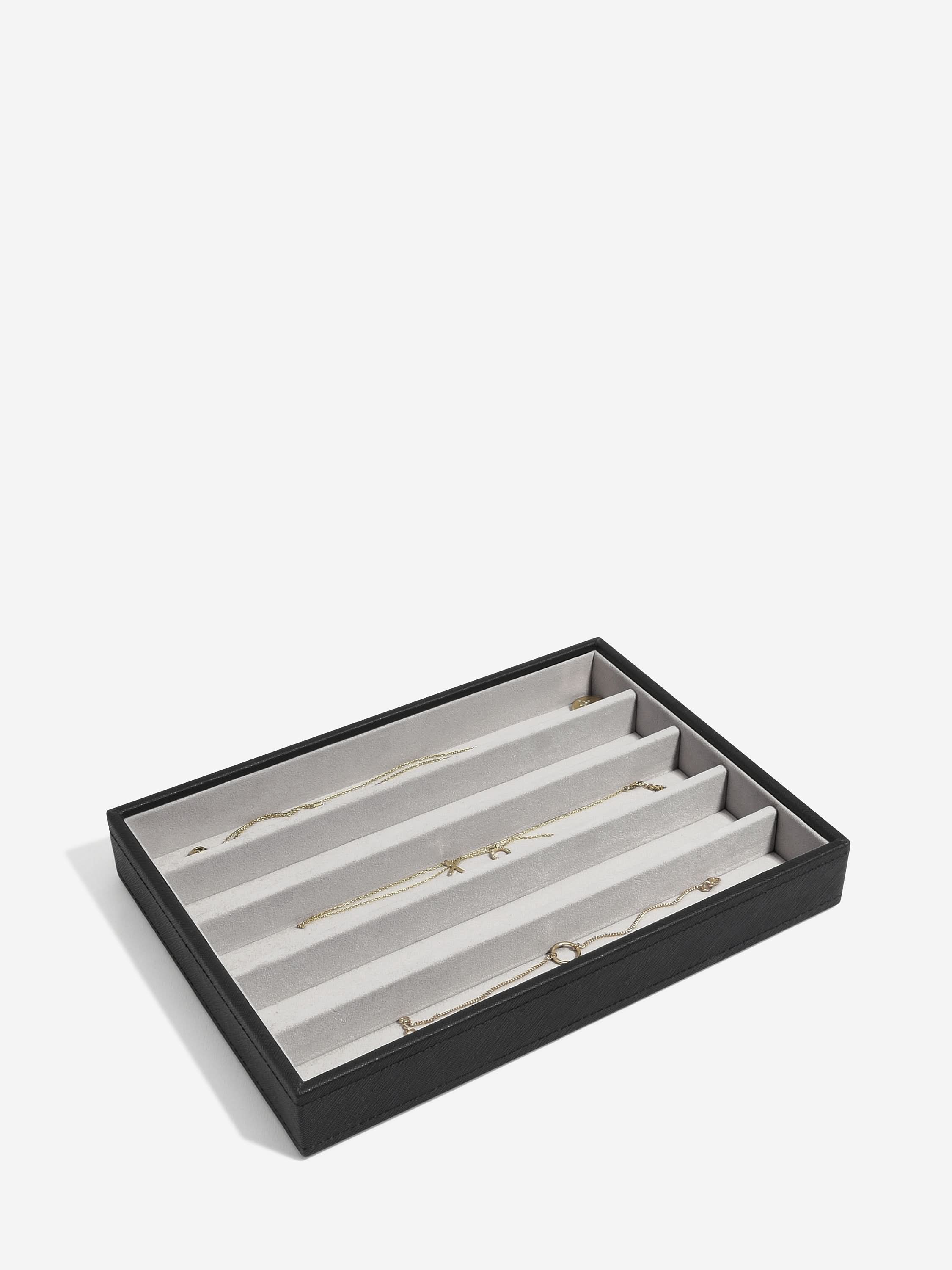 Stackers Halskettingenlaag voor Klassieke Juwelendoos Zwart - Mystackers