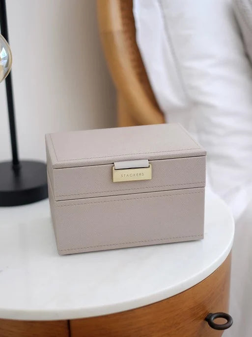 Stackers Mini Juwelendoos Set van 2 Taupe