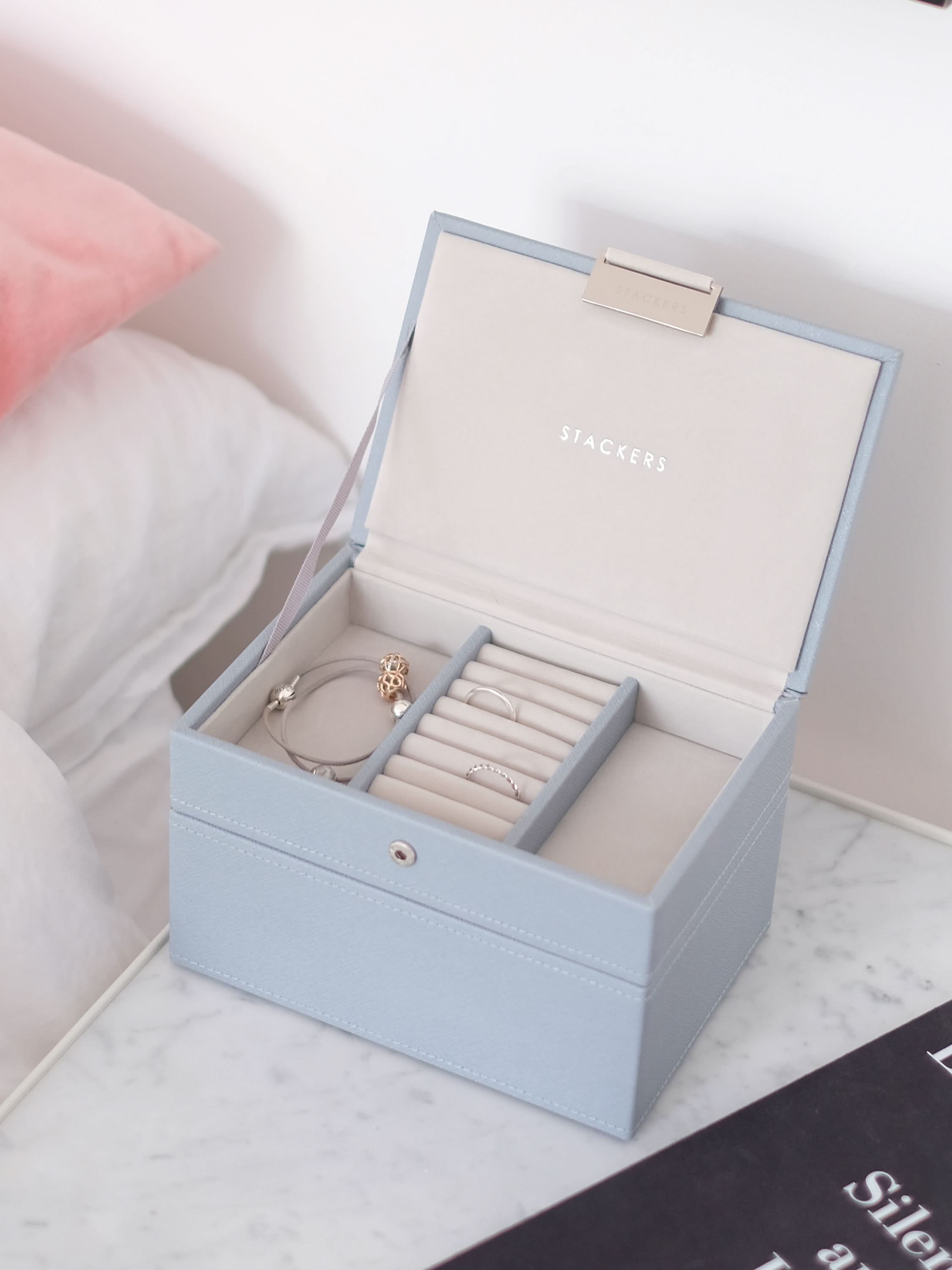 Stackers Mini Juwelendoos Set van 2 Blauw - Mystackers