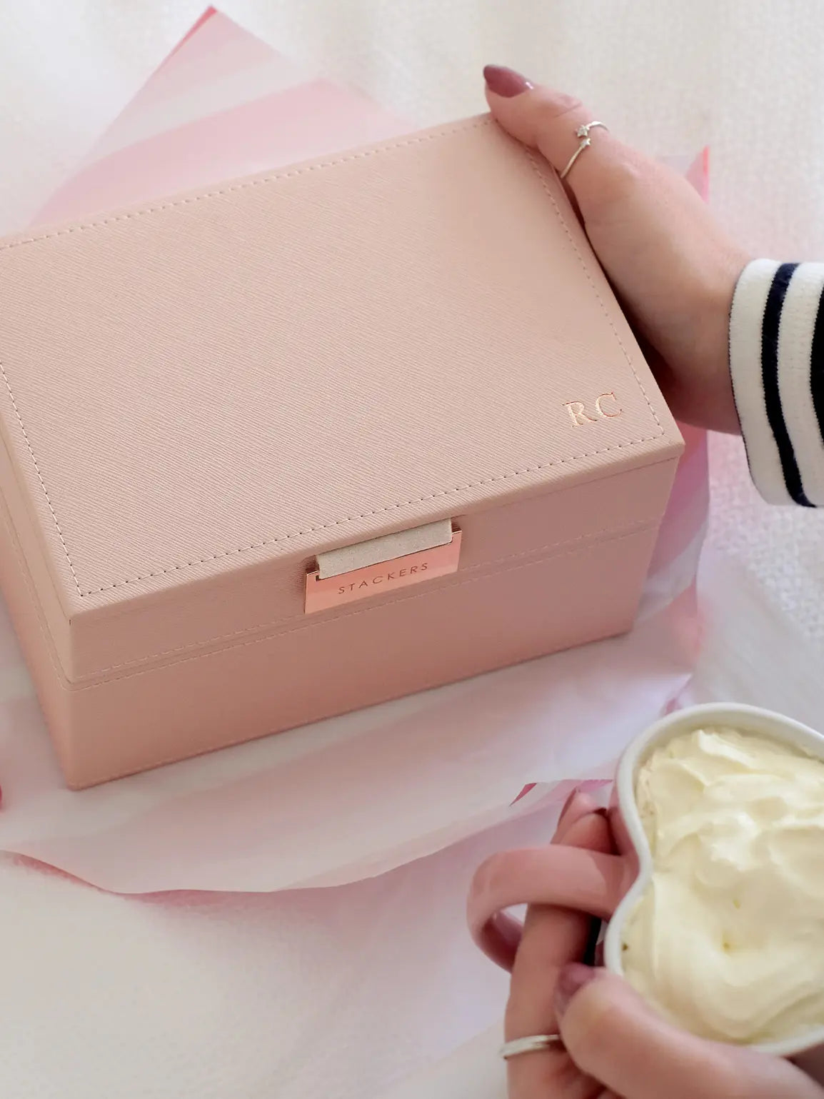 Stackers Mini Jewelry Box Set of 2 Pink