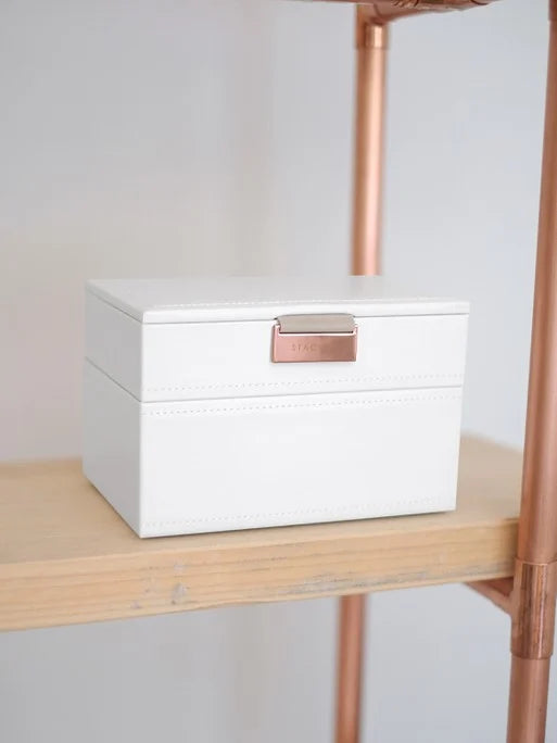 Stackers Mini Jewelry Box Set of 2 White & Pink
