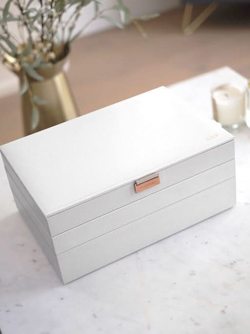 Stackers XL Juwelendoos set van 3 Wit & Roze - Mystackers