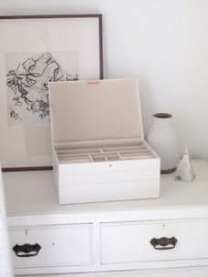 Stackers XL Juwelendoos set van 3 Wit & Roze - Mystackers