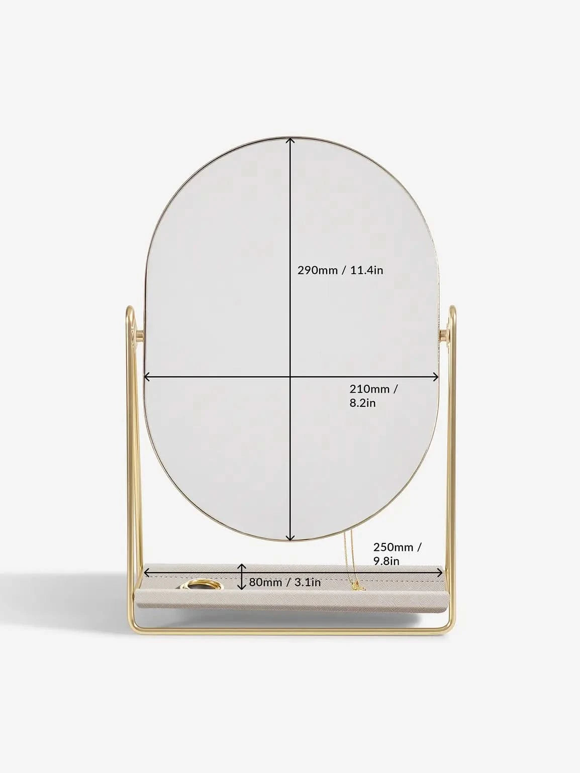 Stackers Spiegel met Sieradenstandaard Taupe - Mystackers