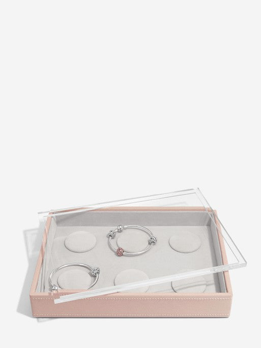 Stackers Armbandenlaag + deksel voor Klassieke Juwelendoos Roze