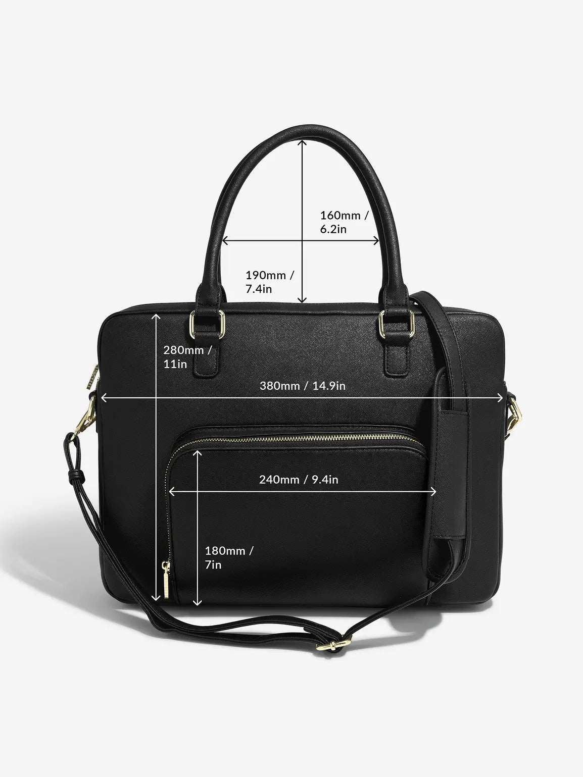 Stackers Laptoptas Zwart