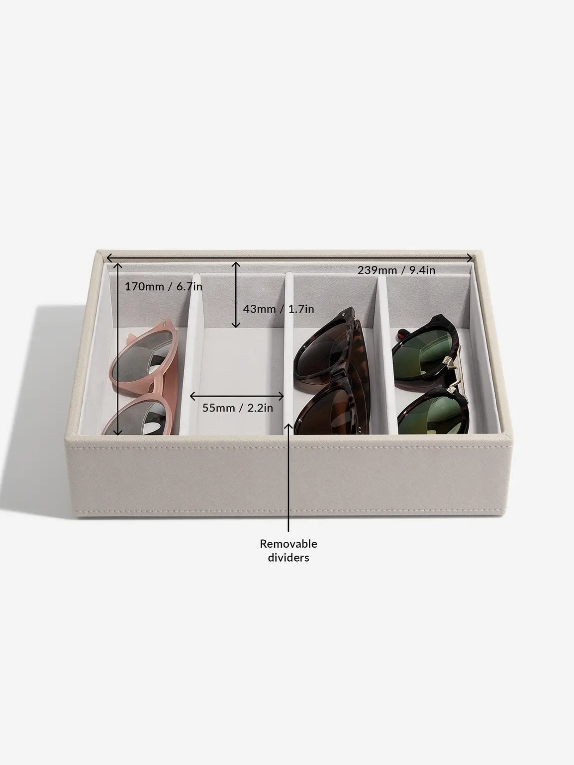 Stackers Bril & Accessoires-laag voor Klassieke Juwelendoos Taupe
