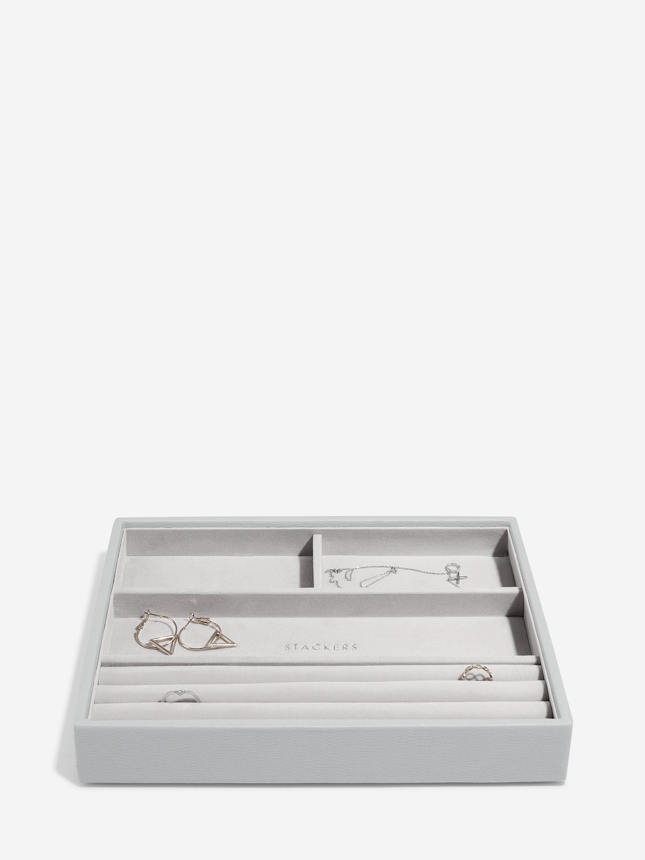 Stackers Compartiment pour bagues & bracelets pour boîte à bijoux classique Gris