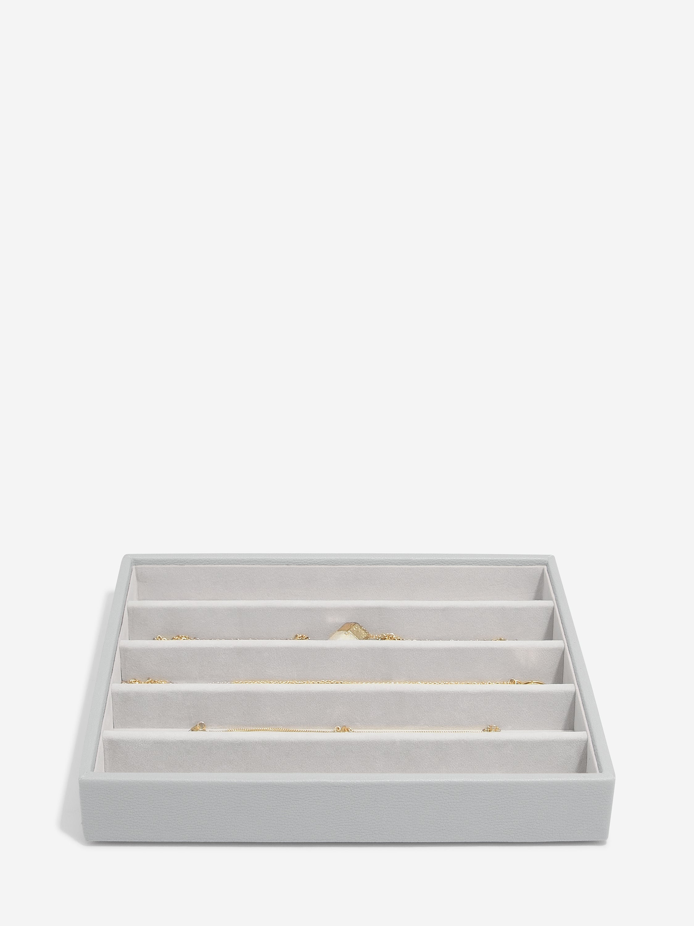 Stackers Compartiment pour Colliers pour Boîte à Bijoux Classique Gris