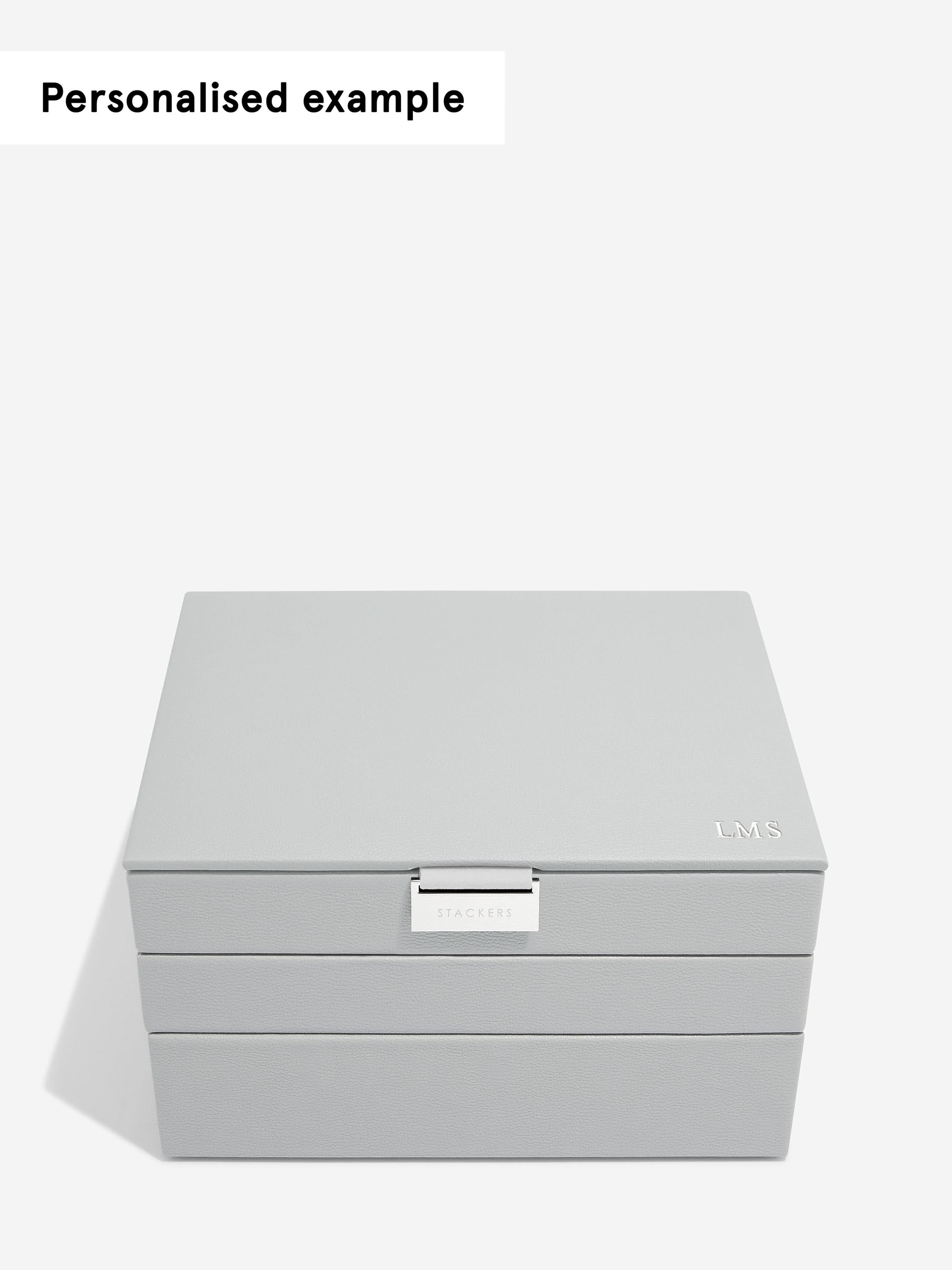 Stackers Klassieke Juwelendoos Set van 3 Grijs - Mystackers